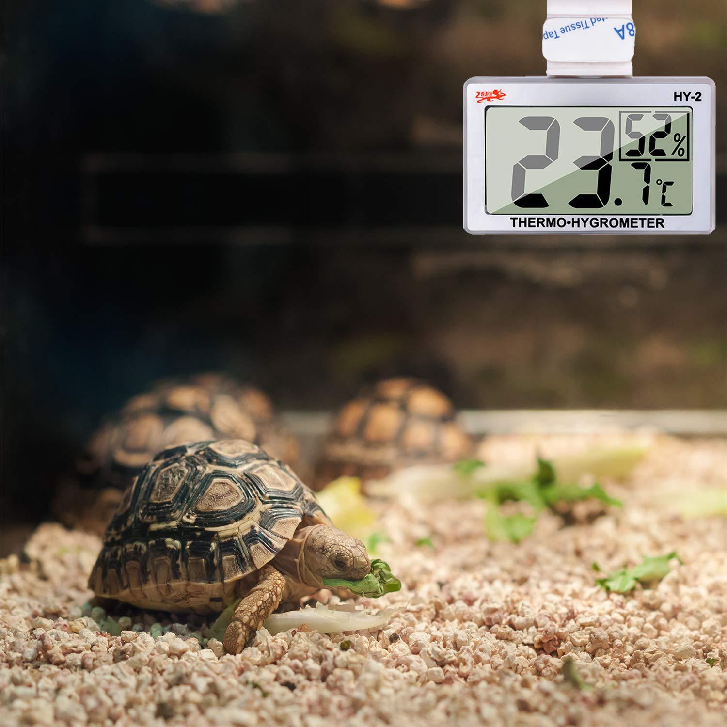 capetsma Reptile Thermometer, Digital Thermometer Hygrometer for Reptile Terrarium, Temperature