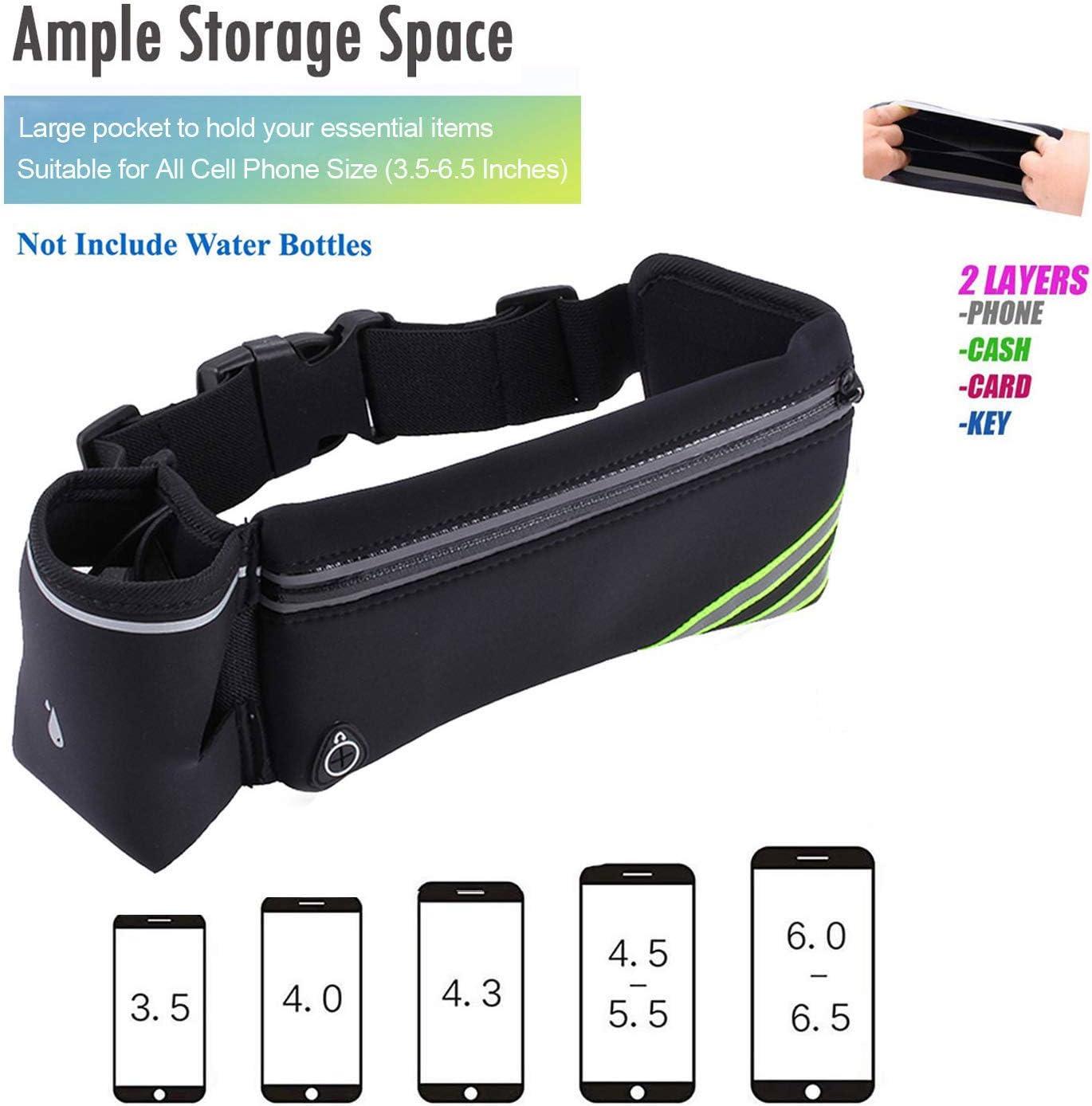 Waterproof Sports Belt With Single Pocket And Zipper Sabuk Olahraga Gym