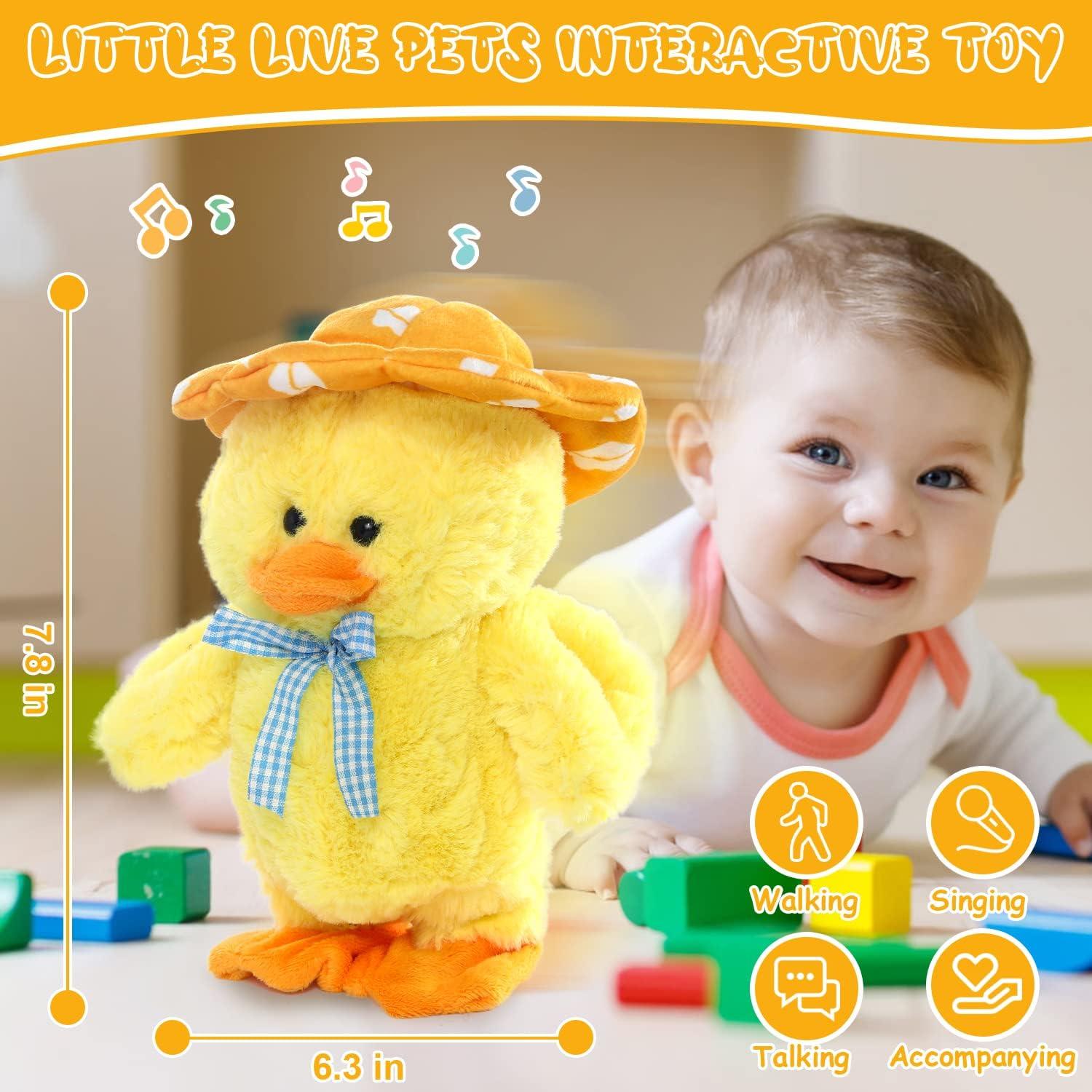 seOSTO Talking Duck Toy Interactive Dancing Singing Plush Doll for Kids 30 English Songs Perfect Gift for Toddlers Babies