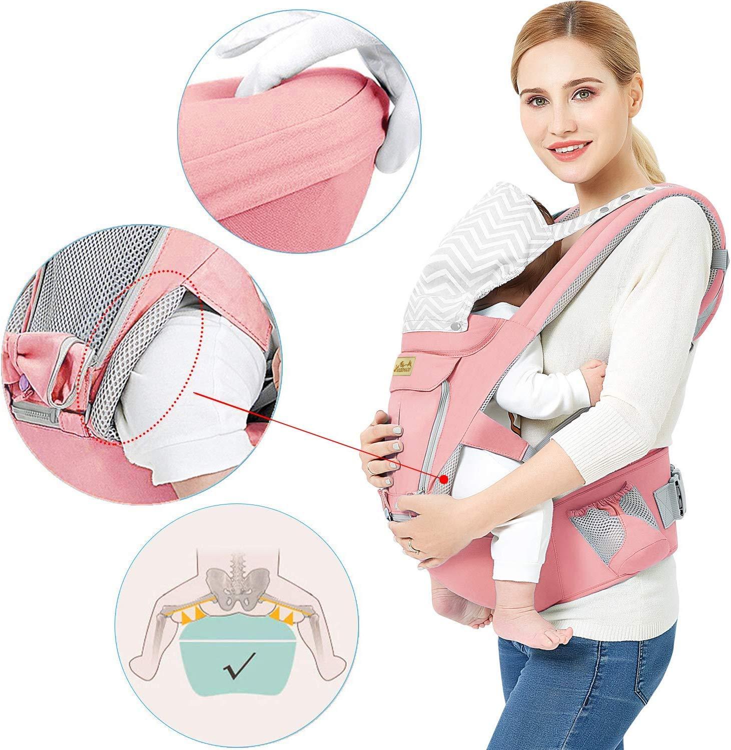 Viedouce Baby Carrier Ergonomic with Hip Seat Pure Cotton