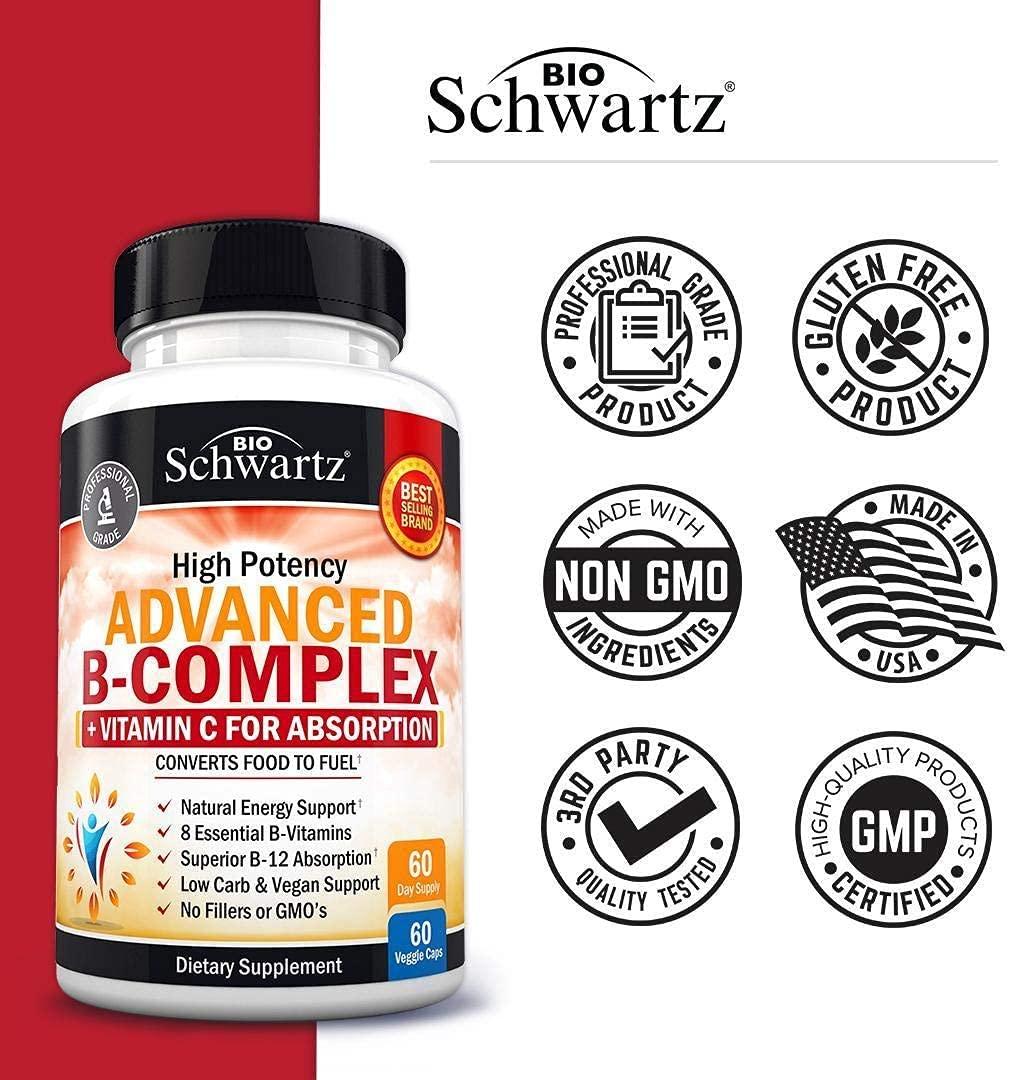 Vitamin B Complex with Vitamin C for Maximum Absorption
