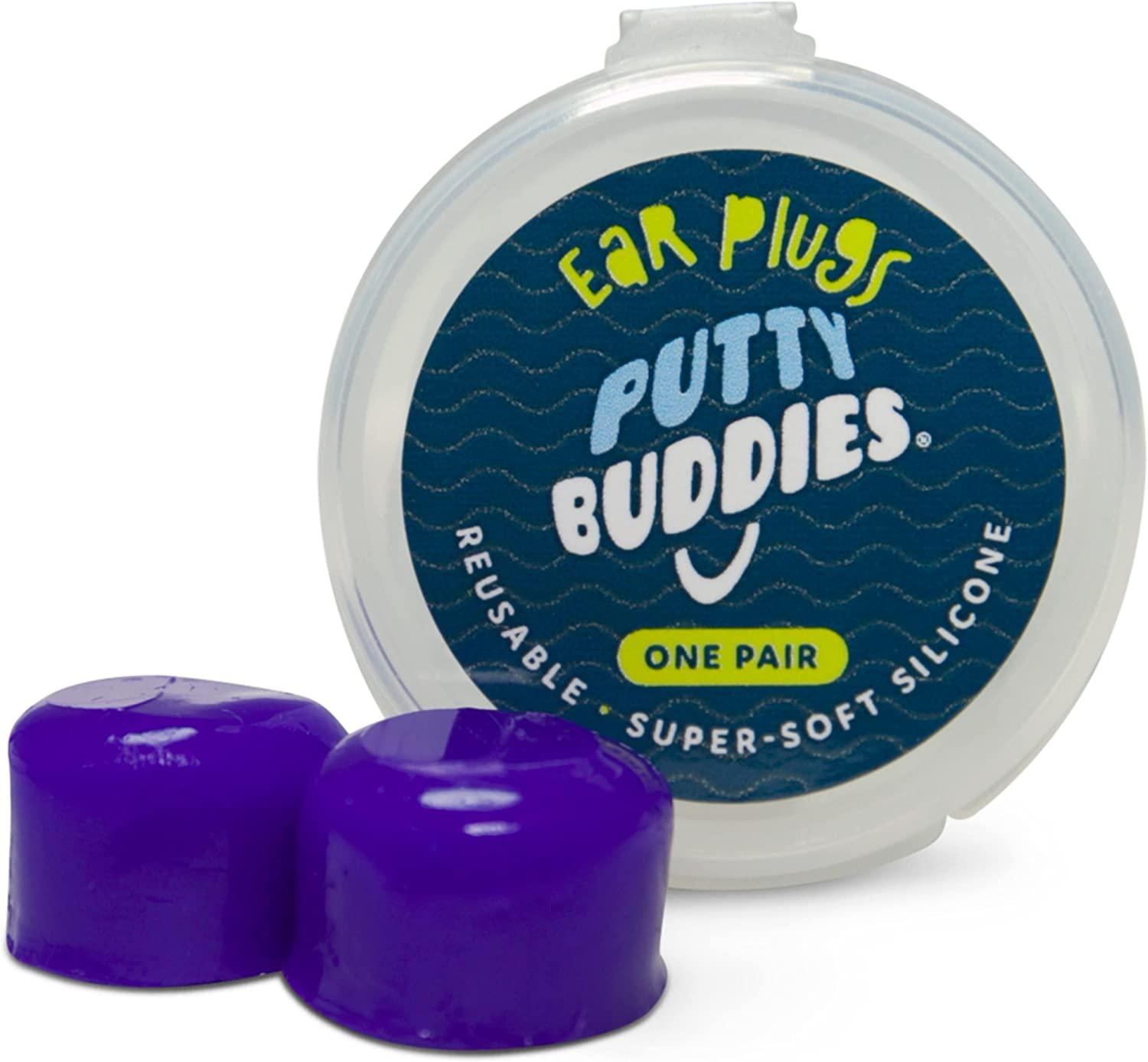 Putty Buddies Original Swimming Ear Plugs Blue/Red/Teal - 10 Pairs