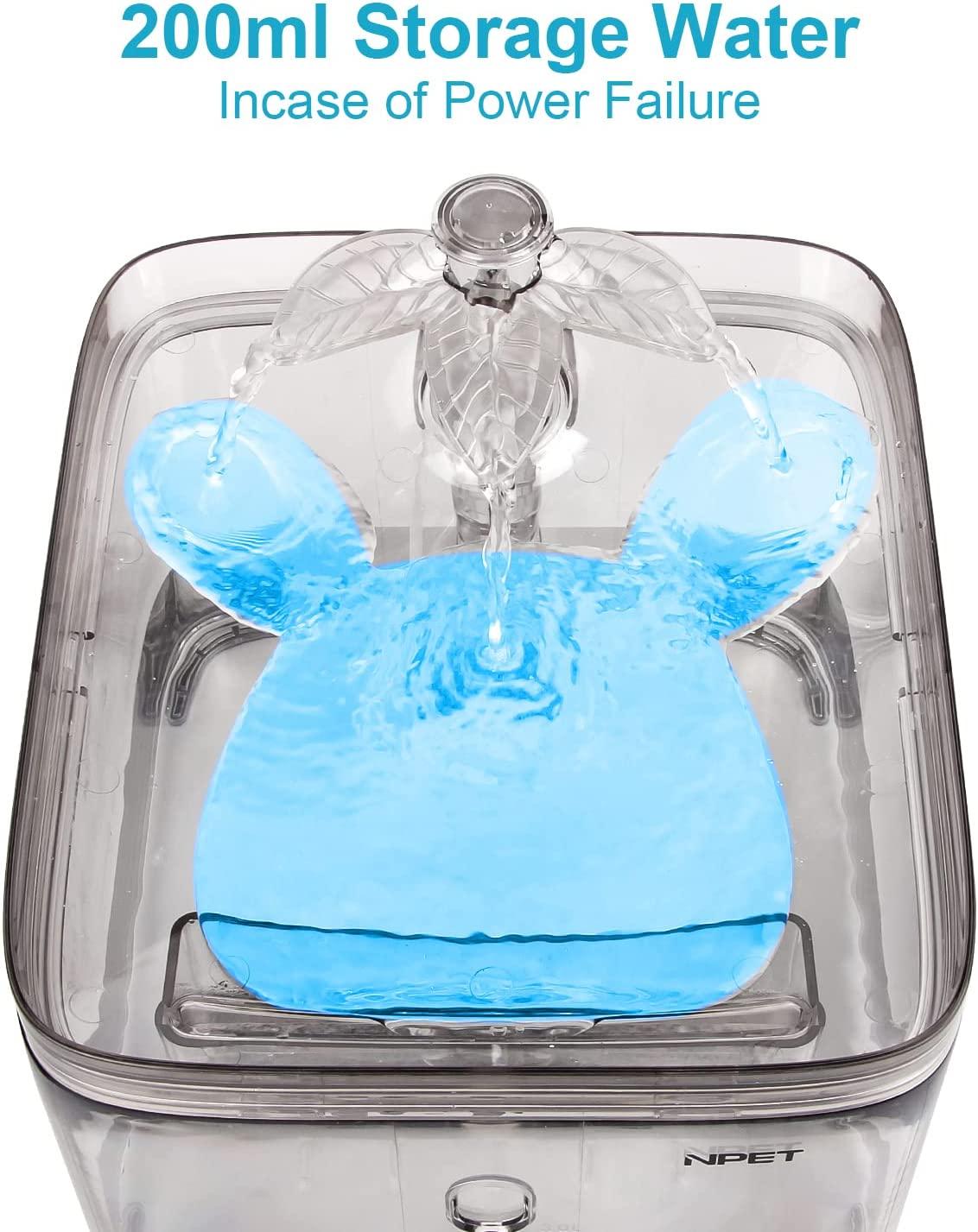 NPET Cat Water Fountain, 3L Automatic Pet Drinking Fountain Dog Water