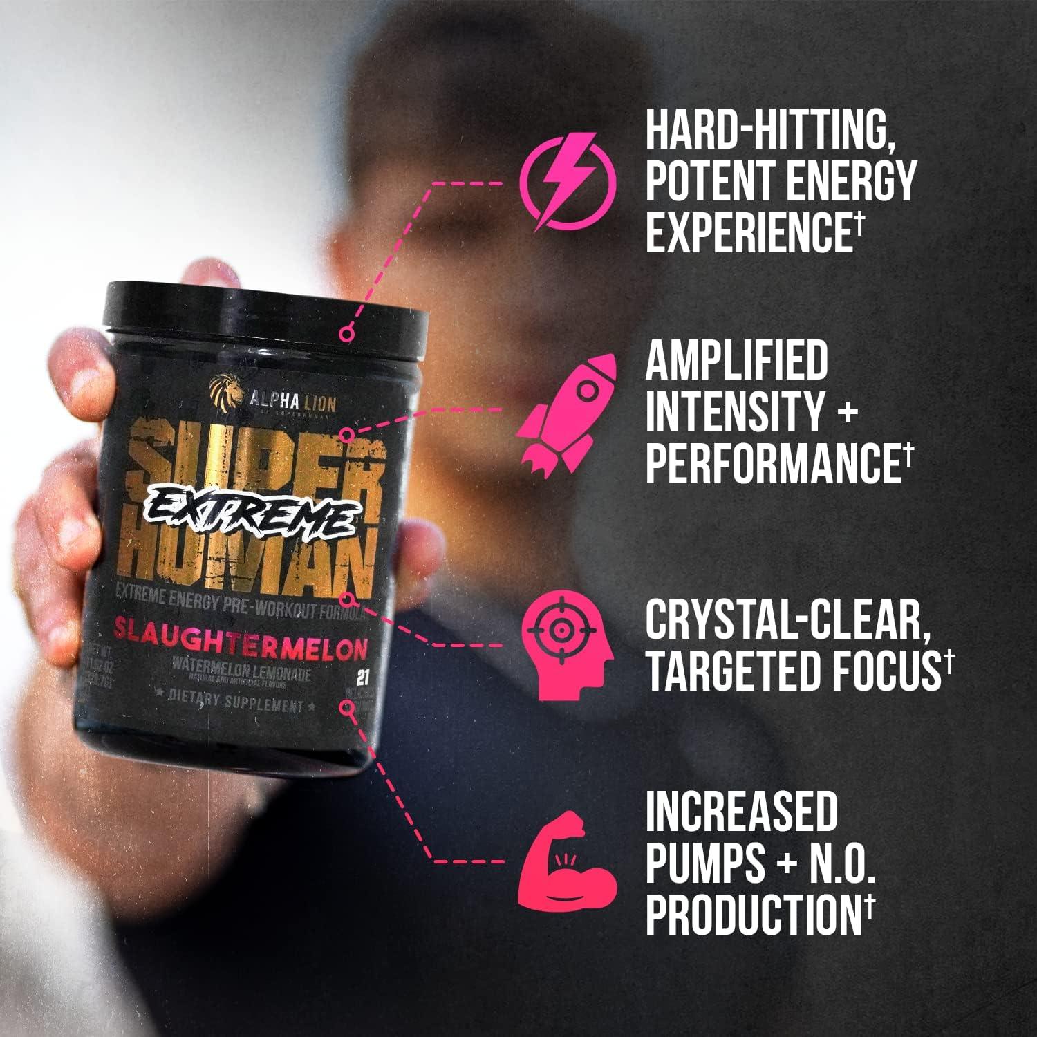ALPHA LION Superhuman Extreme, Extreme Energy PreWorkout Formula