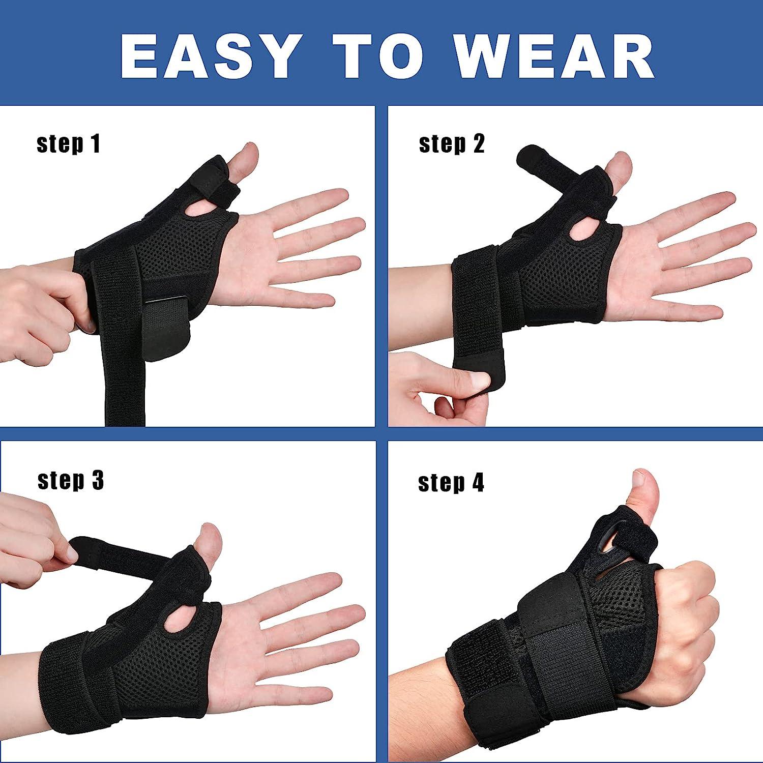 Thumb Splint with Wrist Support Brace-Thumb Brace for Carpal Tunnel or  Tendonitis Pain Relief,Wrist Brace Fits Both Left and Right Hands,Thumb  Spica Splint Stabilizer for Men or Women Universal