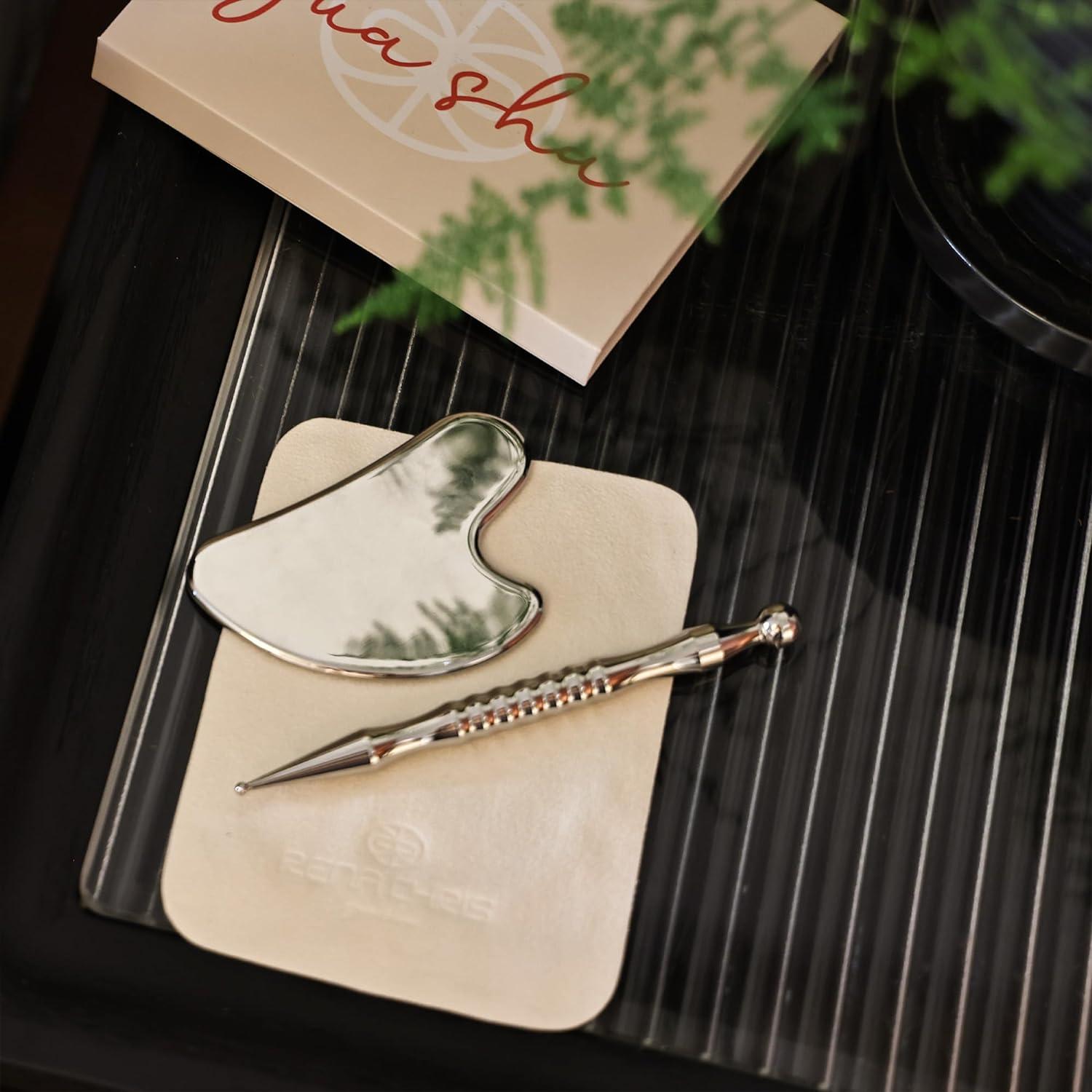Rena Chris Stainless Steel Gua Sha & Acupuncture Pen | Reflex Zone
