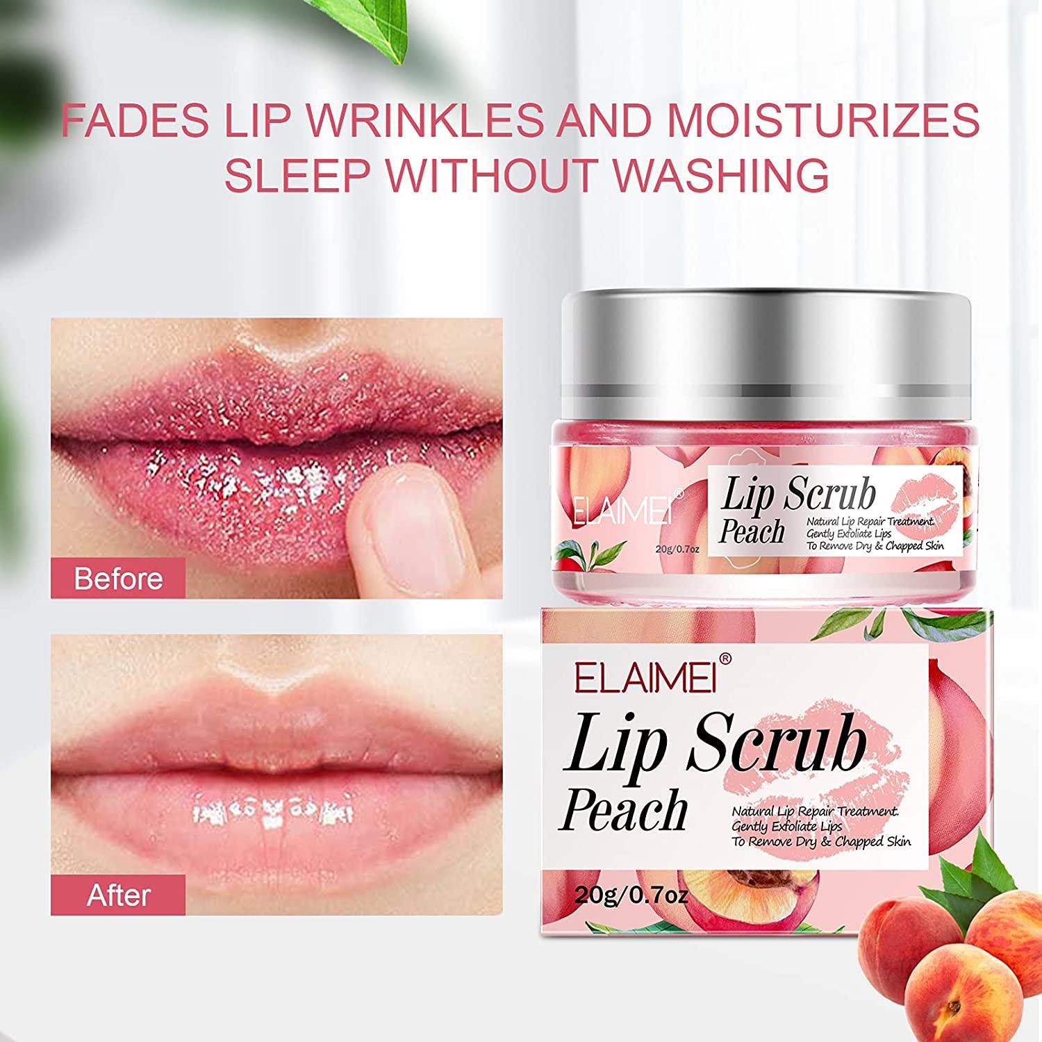 Lip Scrub, Lip Mask Sugar Scrub Exfoliator & Moisturizer, Lip Care