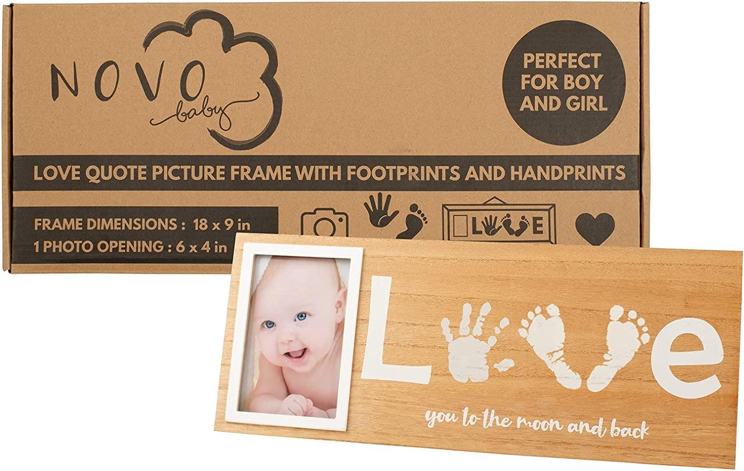 Baby Footprint & Handprint Photo Frame Kit Includes White Paint and