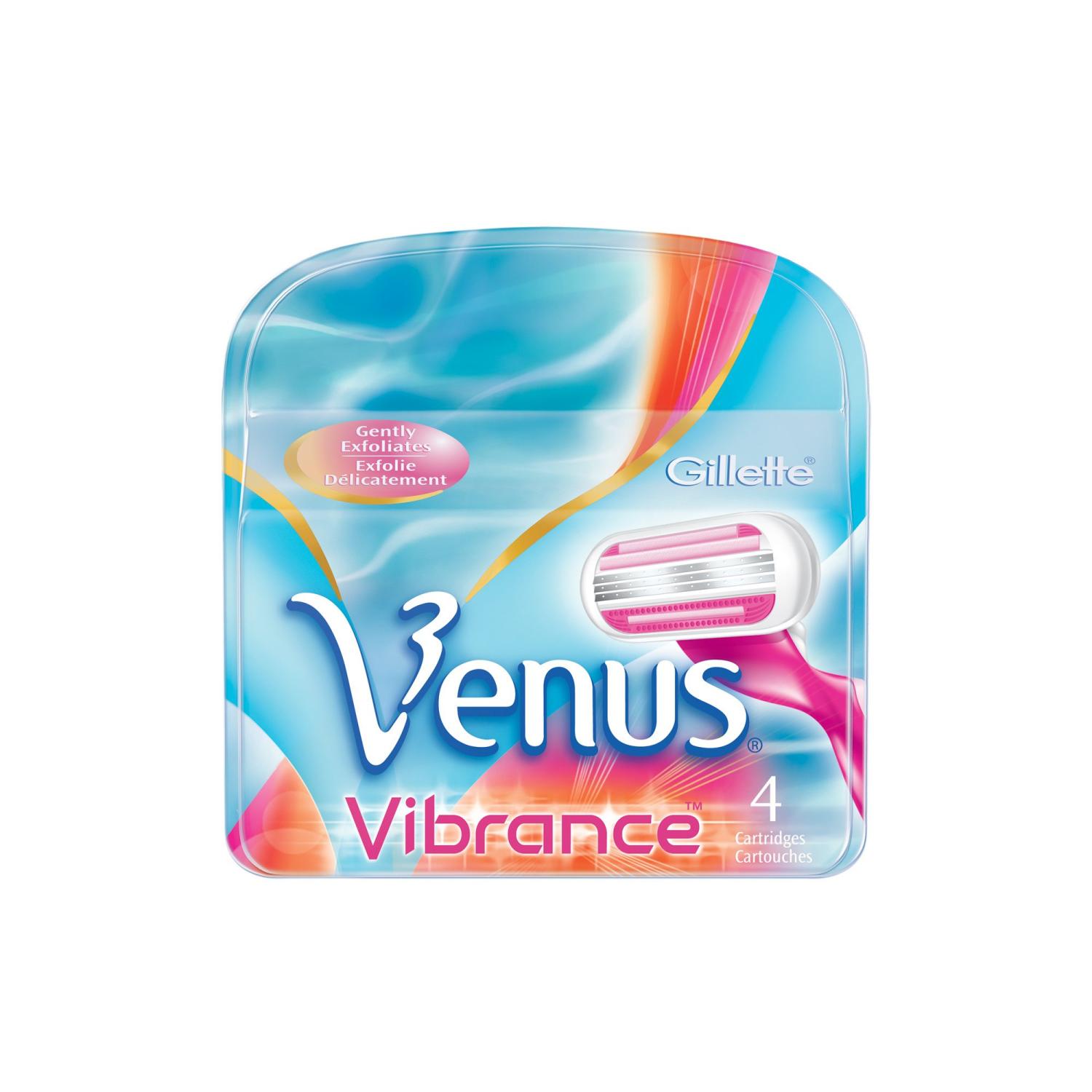 leeftijd de wind is sterk leugenaar Gillette Venus Vibrance Womens Razor Refill Cartridges, 4 Count