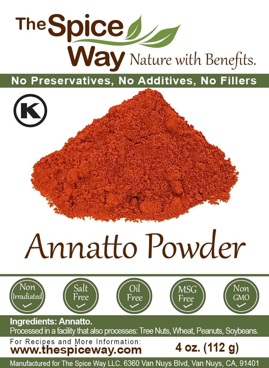 The Spice Way Annatto Powder 4 oz Ground Achiote Seed for Vibrant
