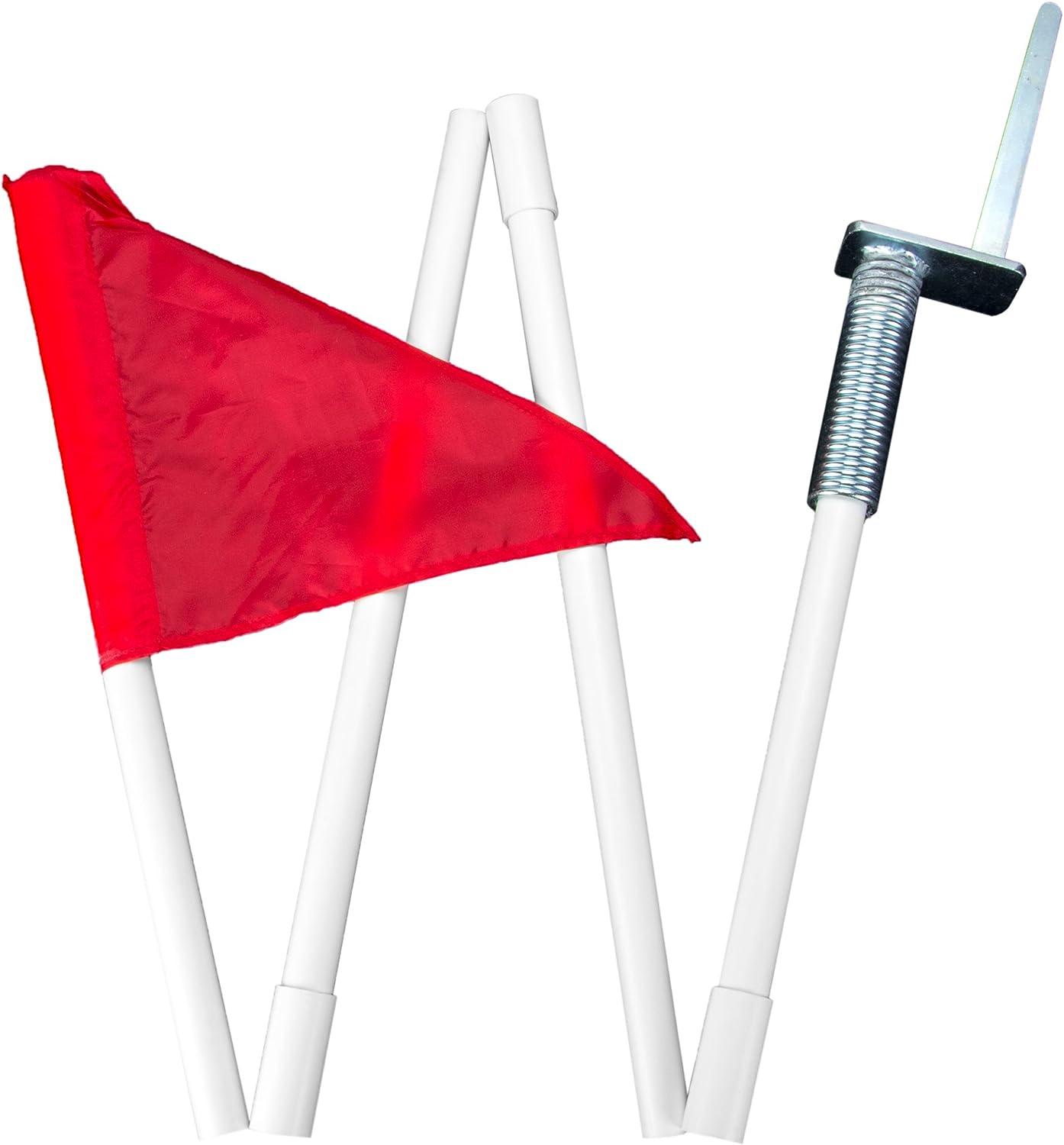 Soccer Corner Flags 4 Pack with Collapsible Spring Loaded Steel Base