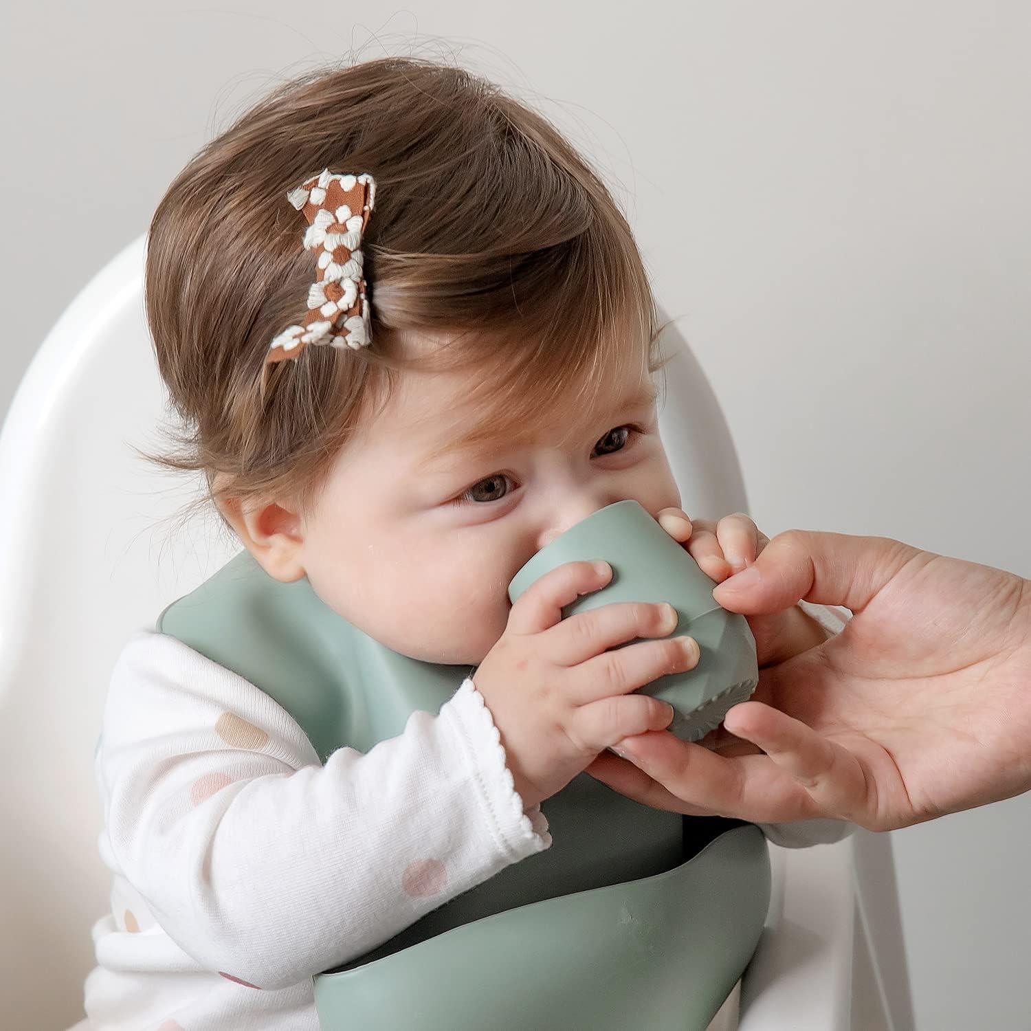 SAMiGO Silicone Baby Spoons Self Feeding 6+ Months - Infant Toddler Utensils  