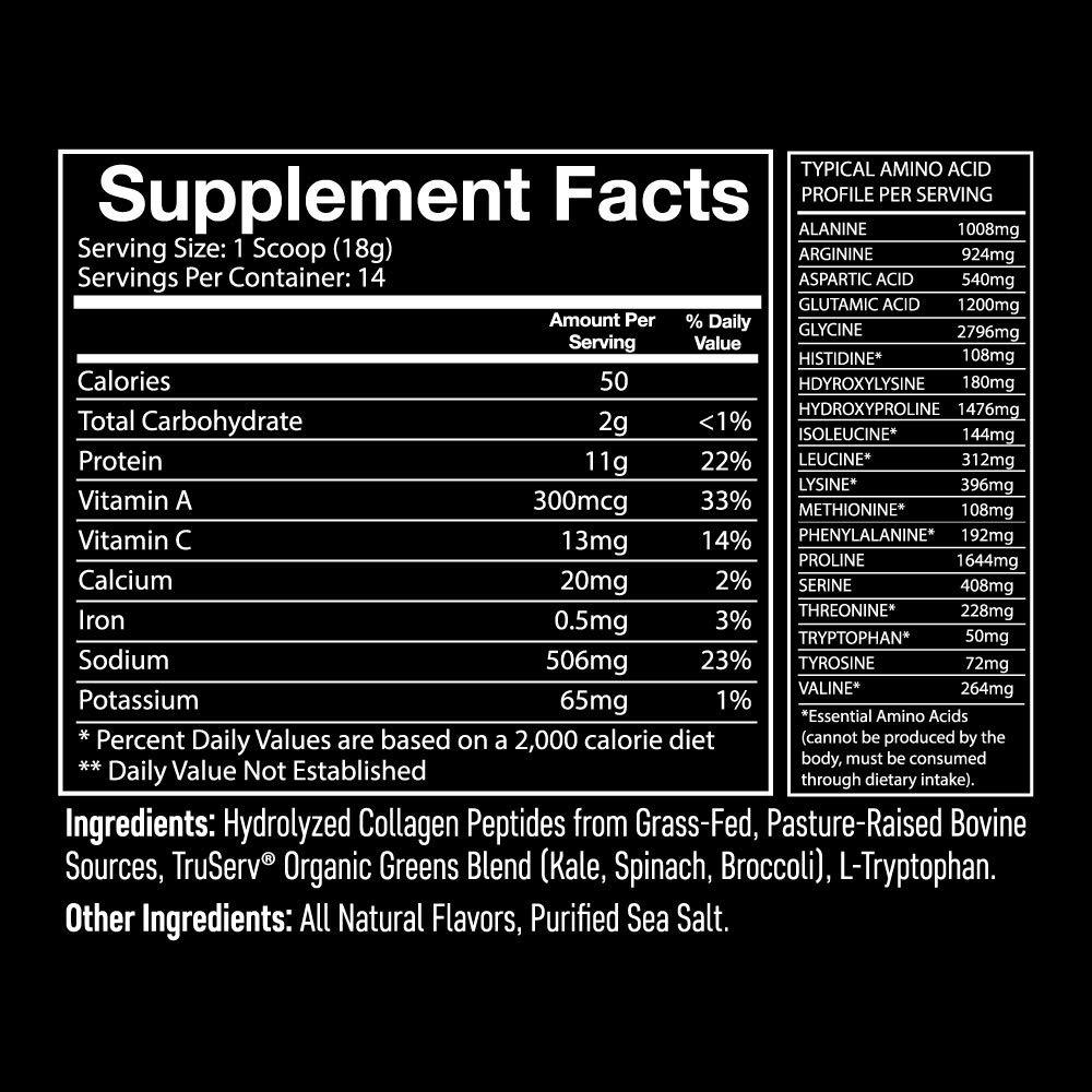 Giant Sports Bone Broth Plus Greens Organic Super Greens Powder