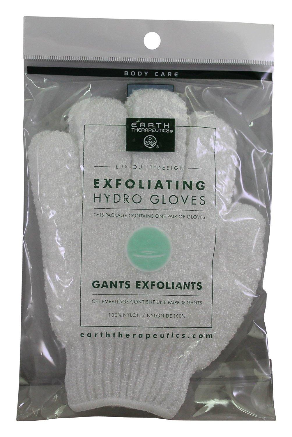 Earth Therapeutics Exfoliating Gloves White (6 Pack)