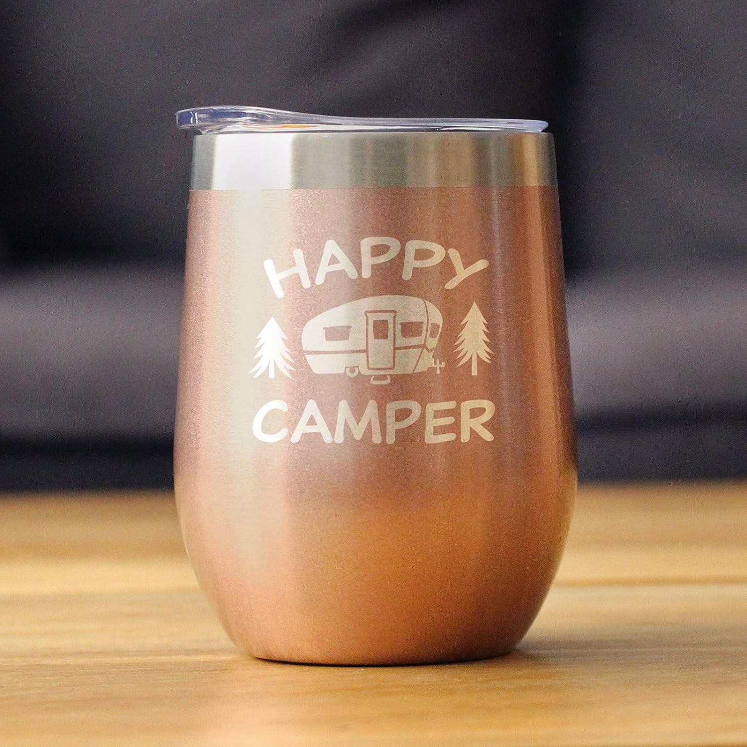 Bevvee Happy Camper Wine Tumbler - Thumbnail 2
