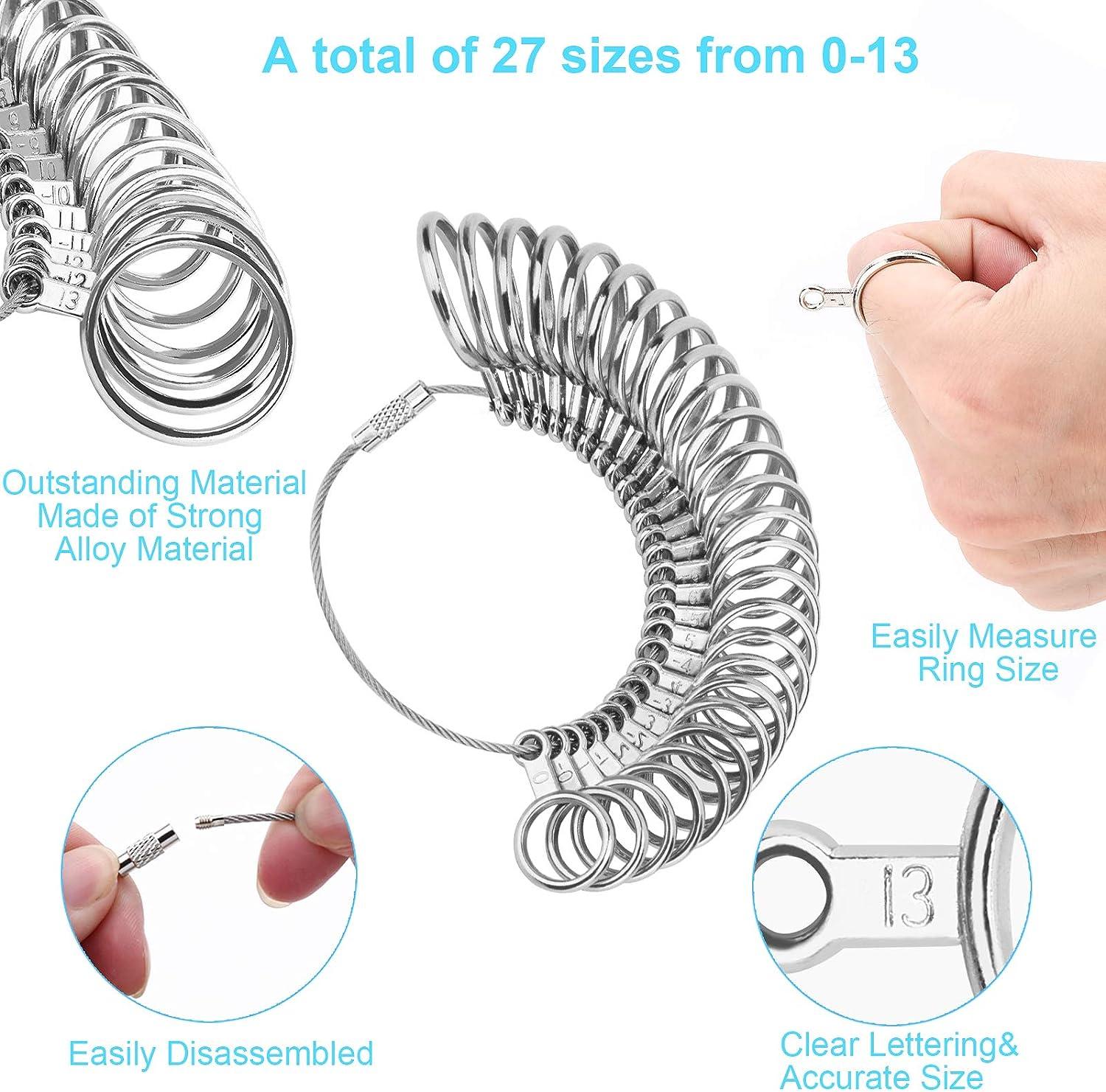 Ring Sizer Measuring Tool Ring Size Measurement US Sizing Mandrel Kit Guide  Ring