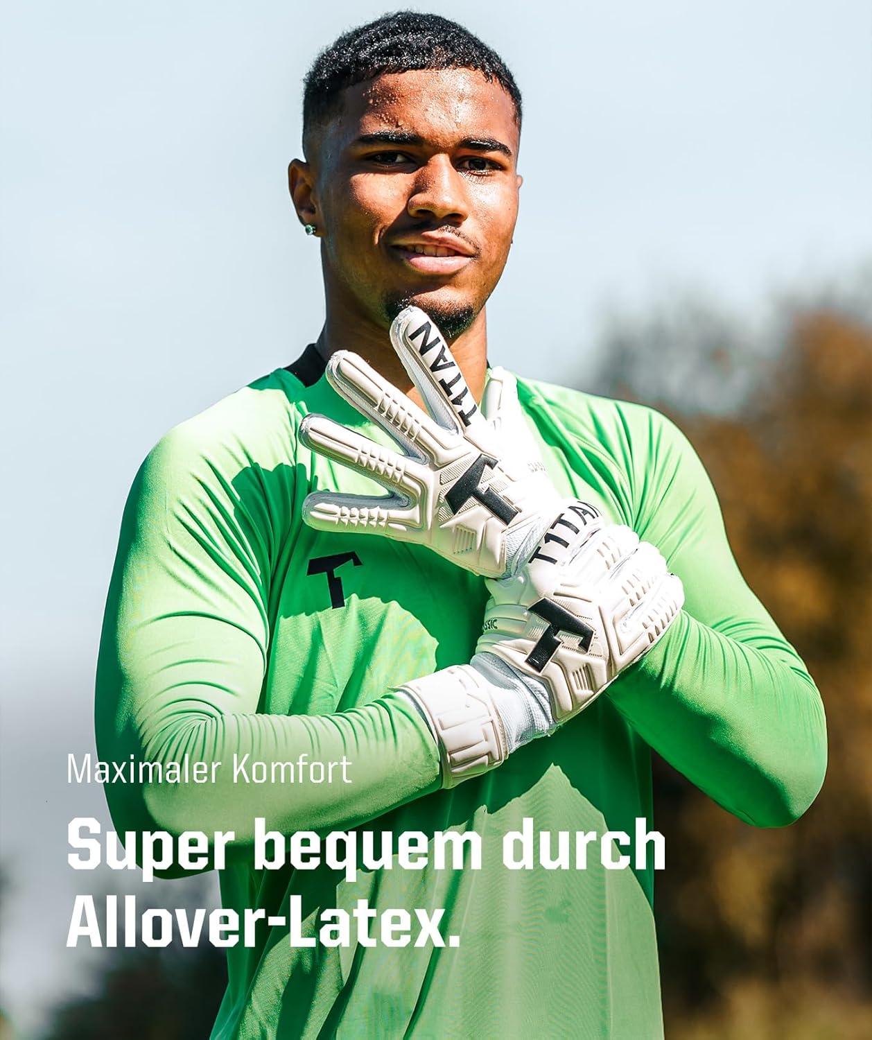 T1tan Classic 1.0 Goalkeeper Gloves - Finger Protection - Football Gloves  in Various Sizes & Colors - Classic 1.0 White-Out (FP) 10 10 | Buy Now with  Express International Delivery | GoSupps.com