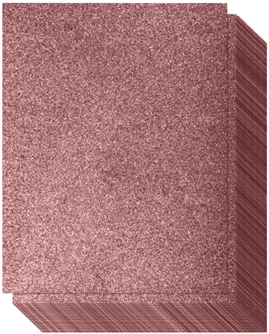Rose Gold Glitter Cardstock - One-sided - Non-Adhesive - 20 Pack
