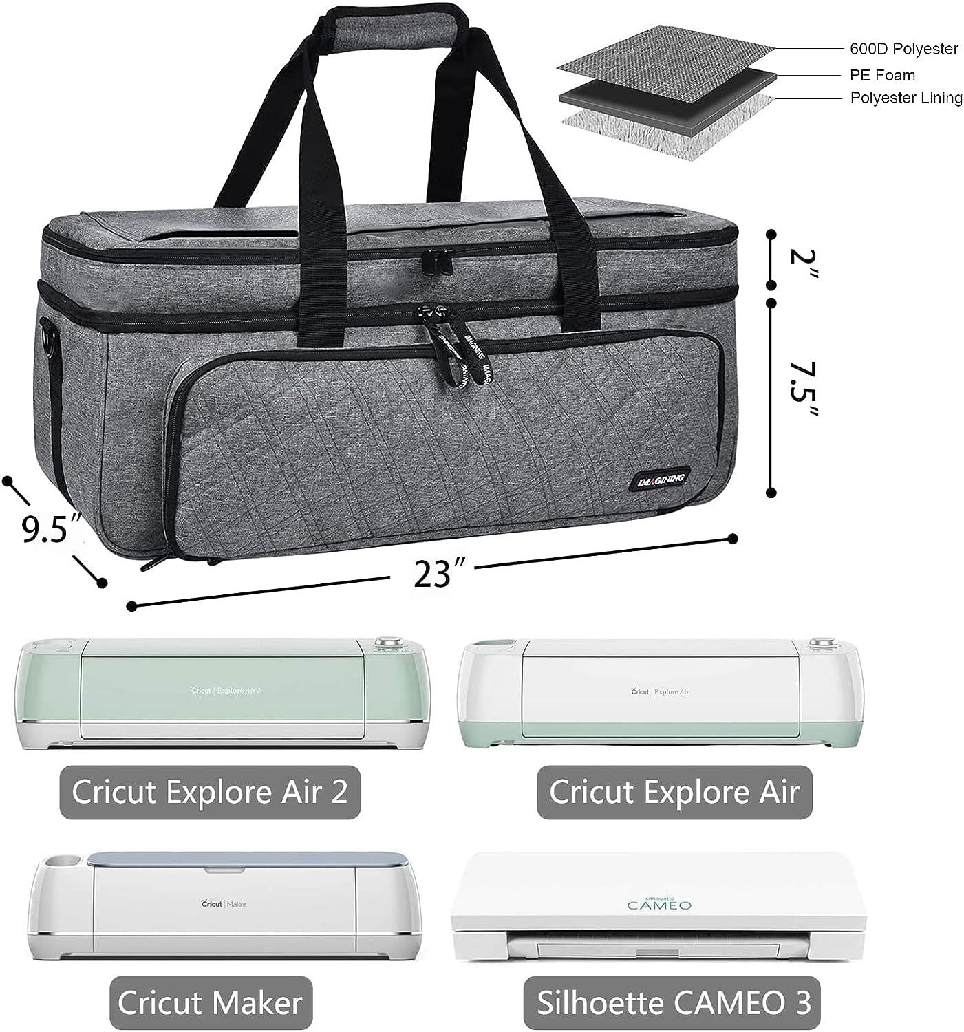 Carrying Case for Cricut Maker, Double-Layer Cricut Bag for Cricut Machine  with Cover and Cutting Mat Pocket Compatible with Cricut Explore Air, Air  2, Maker, Maker 3, Organization and Storage Bags, Cricut