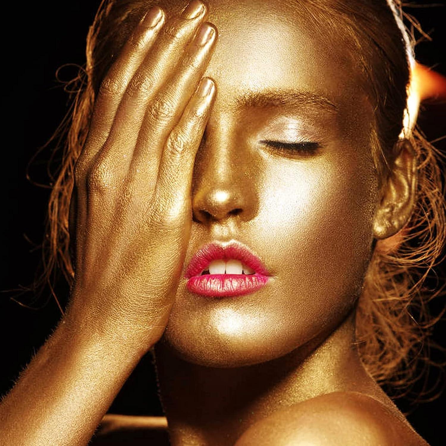 Gold Metallic Face Paint Cream Makeup Tube - After Halloween Sale