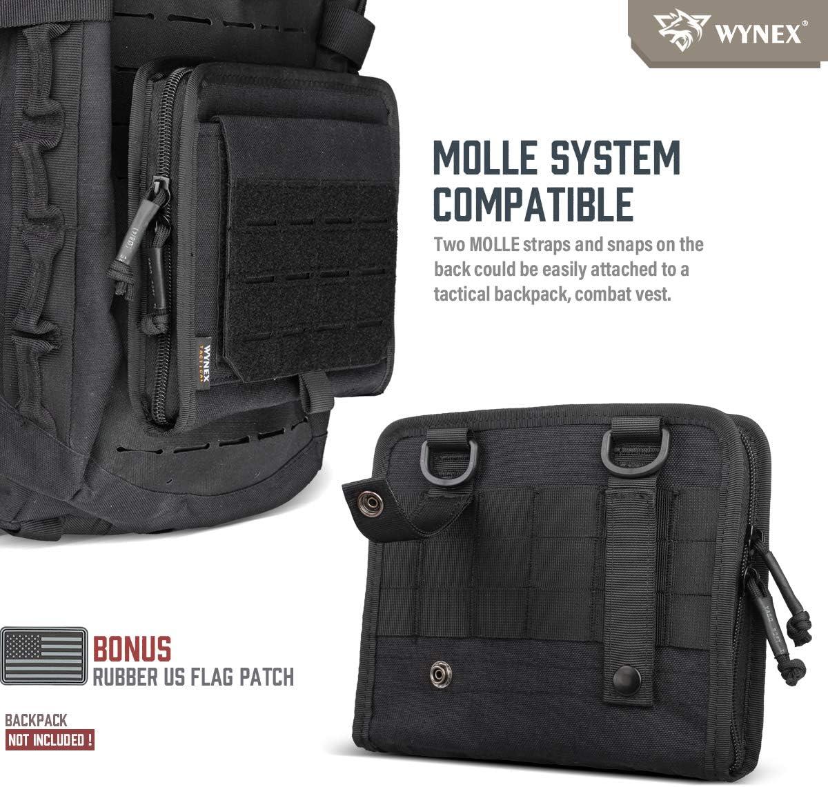 WYNEX Tactical Molle Pouch Small, EDC Utility Pouch Tactical Tool Pouches  Bag Compact Multi-Purpose Waist Pouch Include Flag Pat