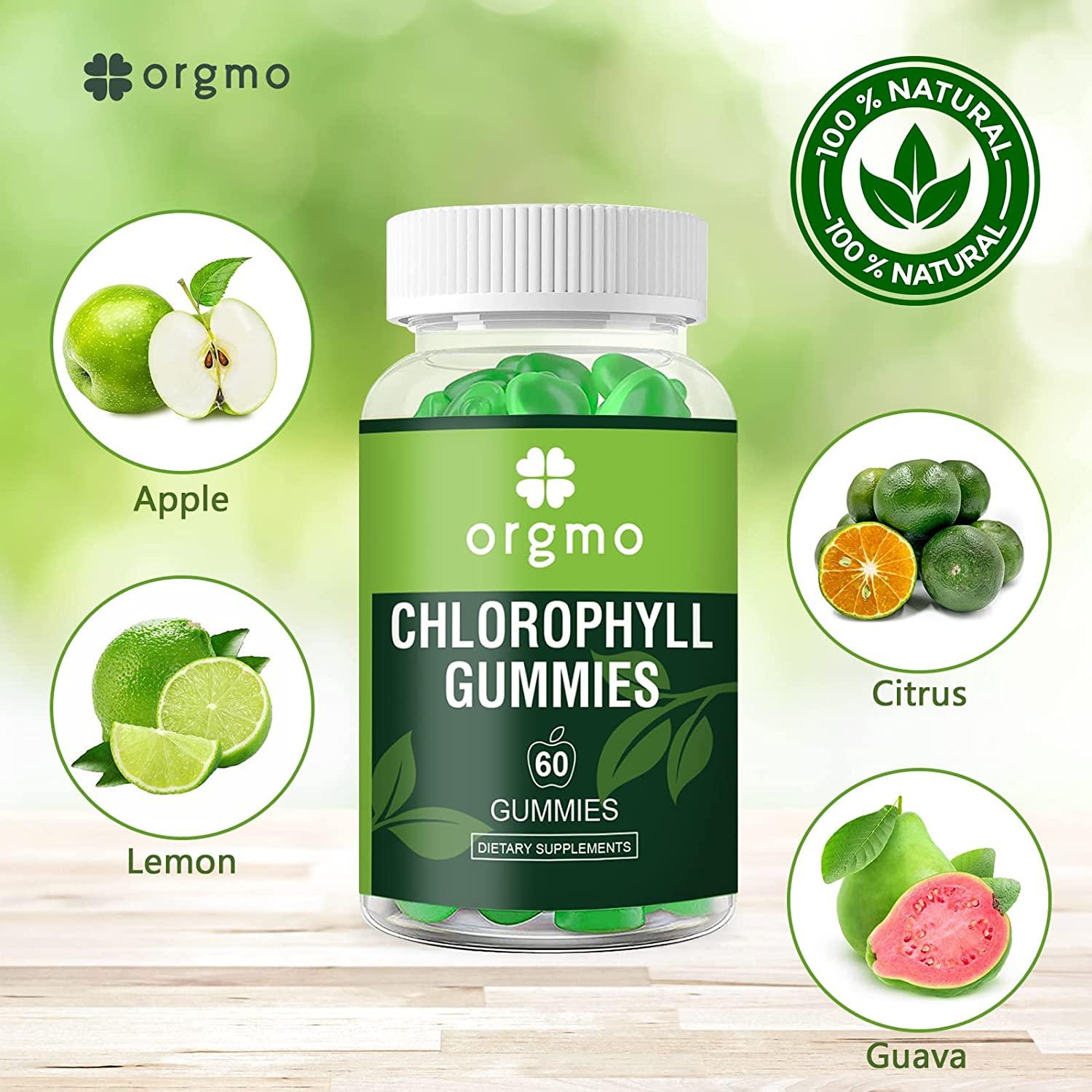 Chlorophyll Gummies Sugar Free with Unfiltered ACV & Vitamin D Energy