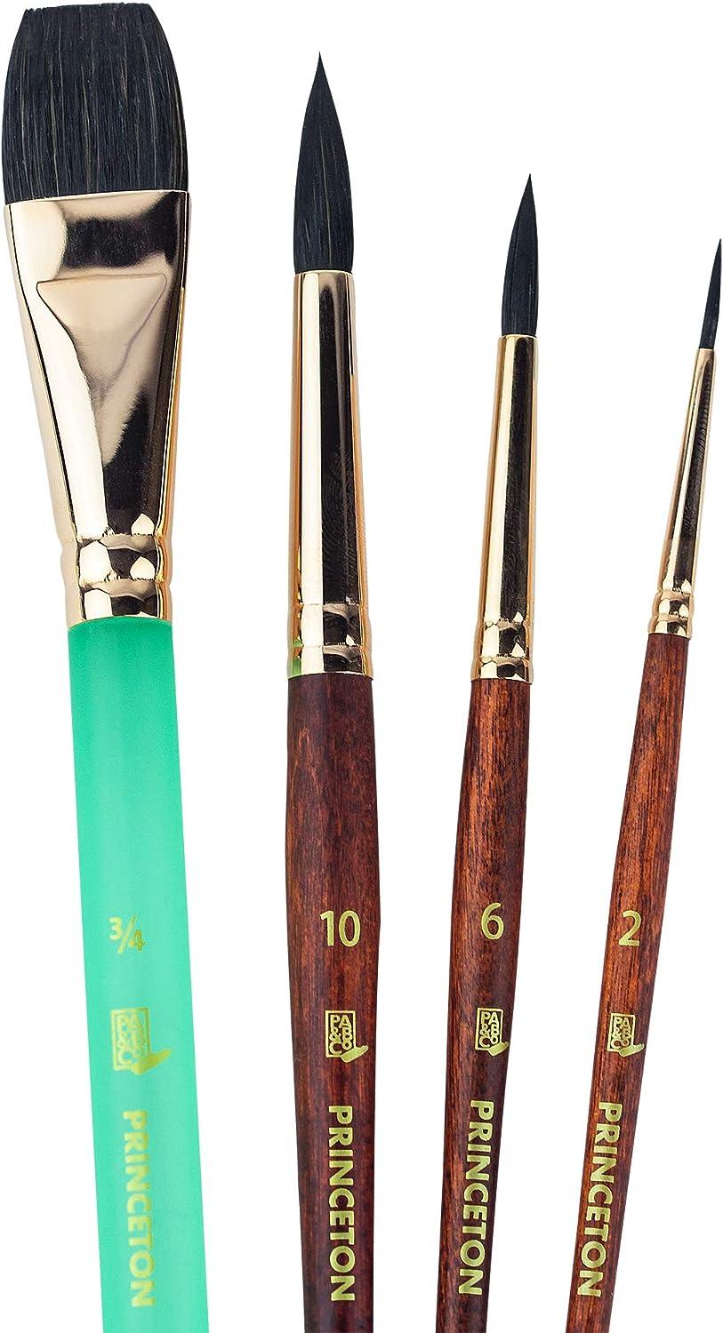 Princeton Neptune Watercolor Brushes 4750 Series 4pc Soft Synthetic