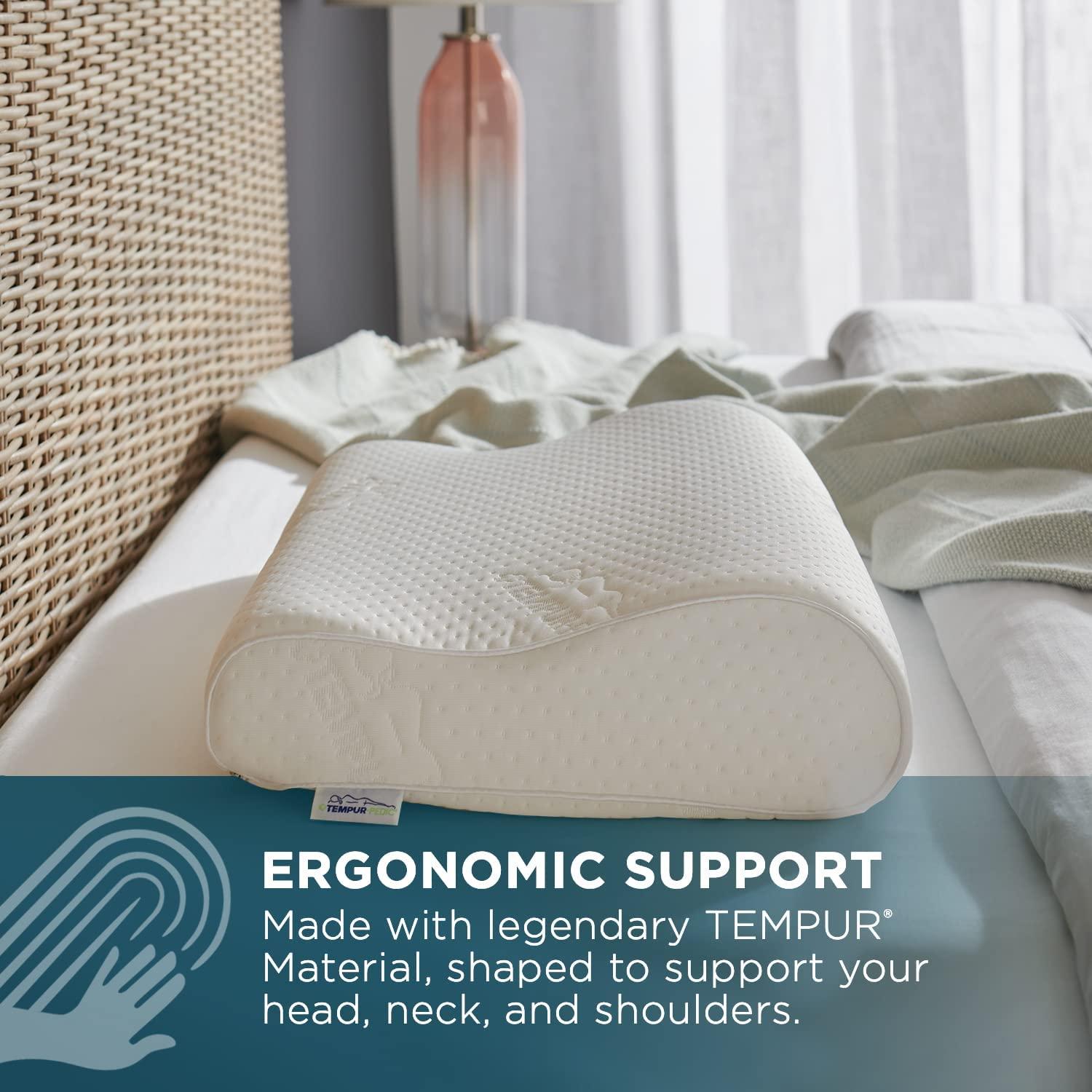 Tempur Pedic TEMPUR Ergo Neck Pillow Firm Support Medium Profile White