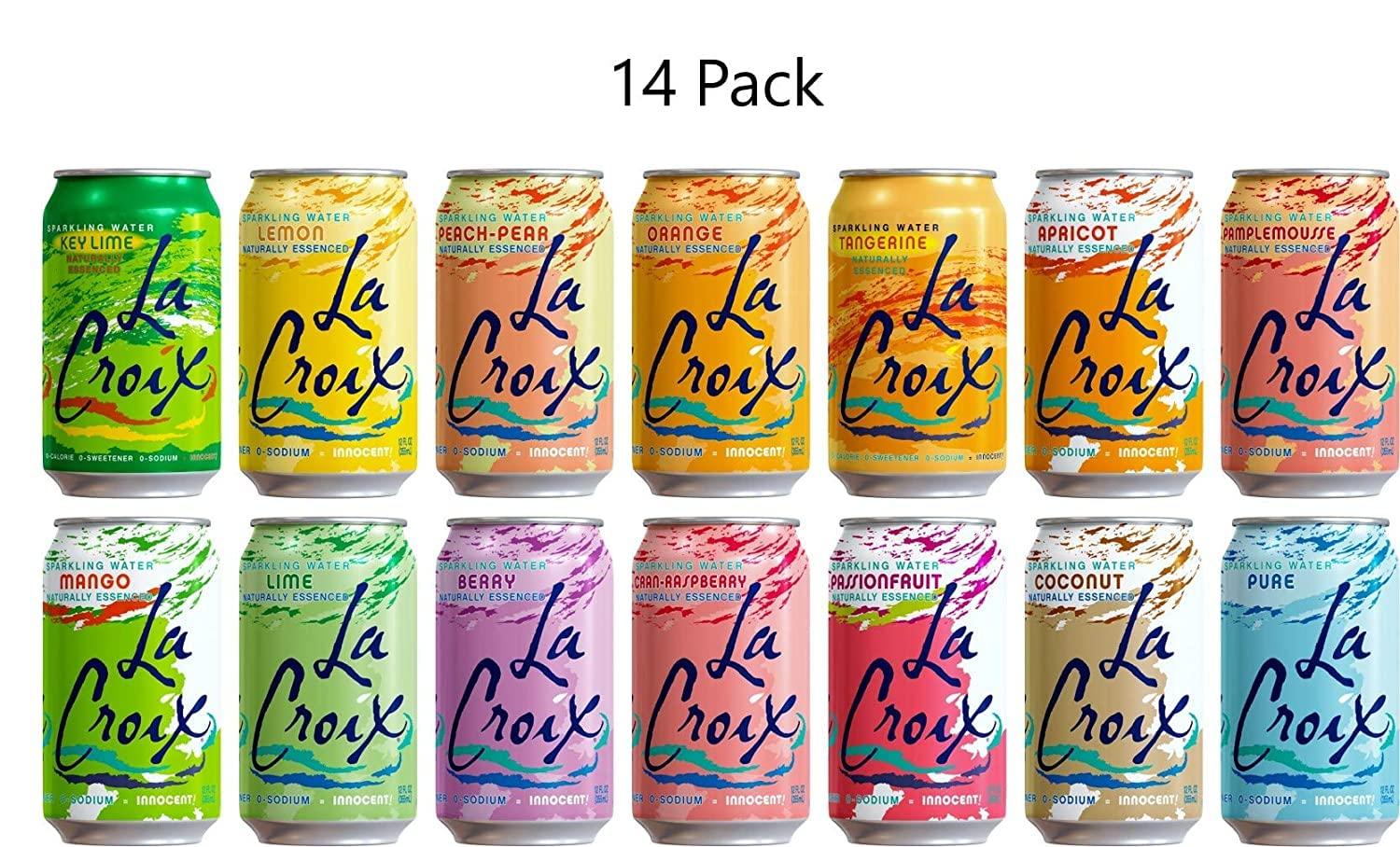 La Croix Sparkling Water All Flavor Variety Pack, 14 Flavors (Sampler