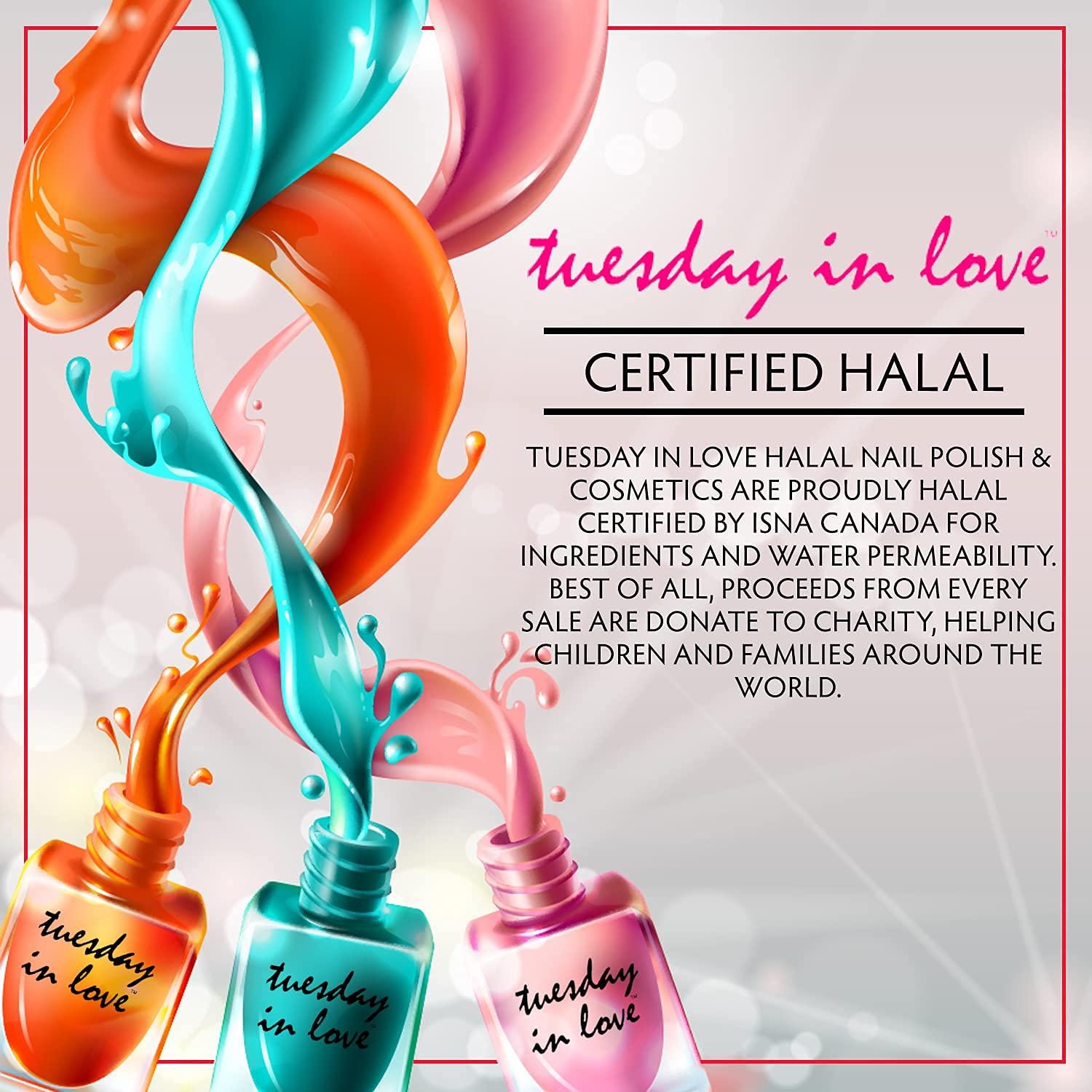 Halal Nail Polish by Tuesday in Love WUDU & Ablution Permissible Vegan Nail Polish Oxygen
