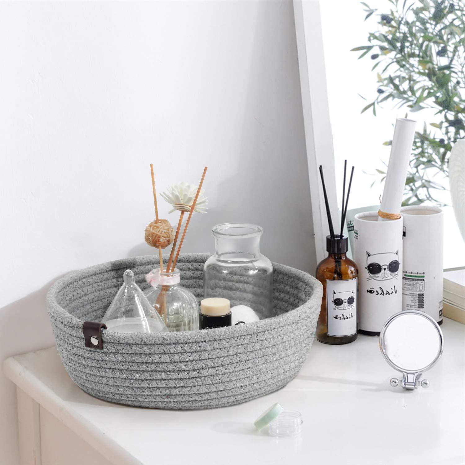 Goodpick 3pack Small Basket - Woven Storage Basket for Living Room