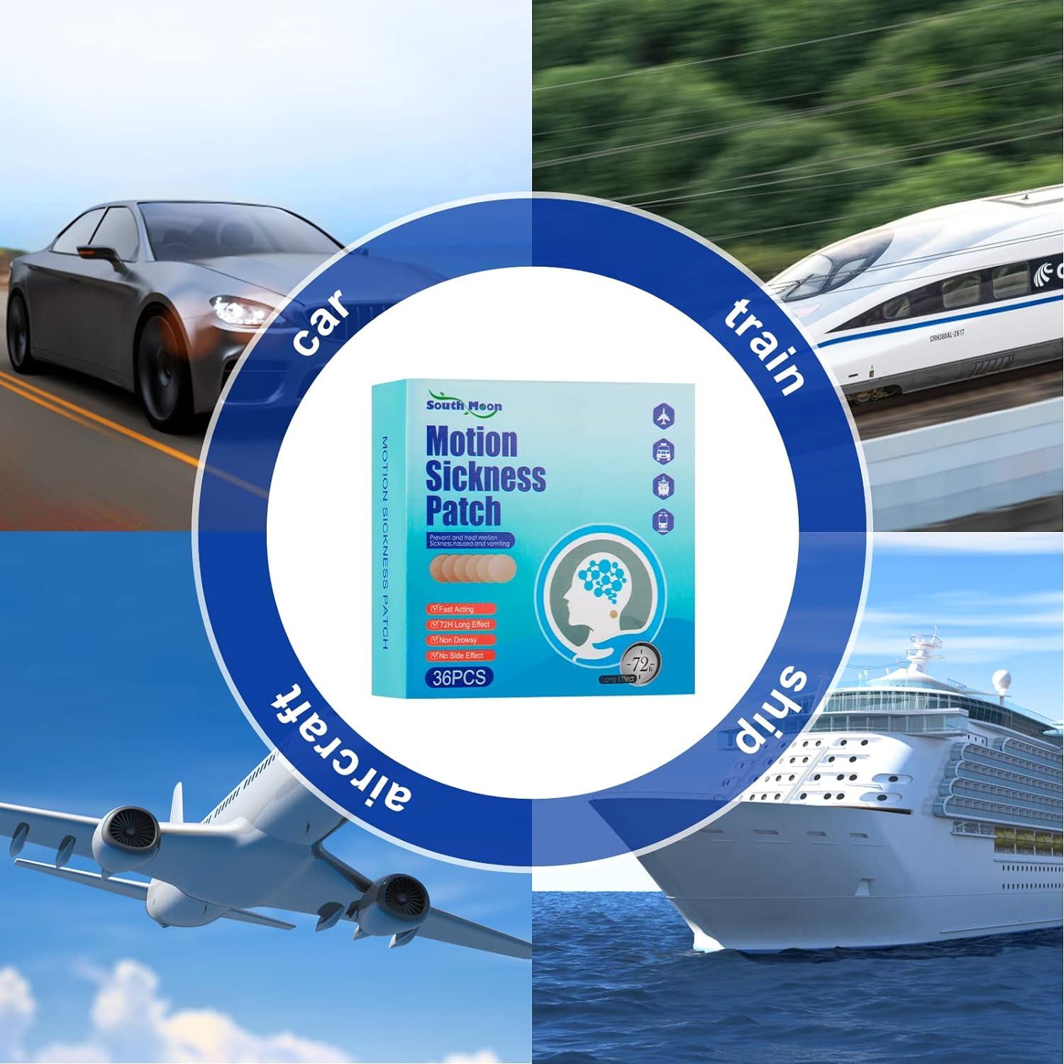 36 Pieces Motion Sickness Patches Sea Sickness Patch for Cruise Motion