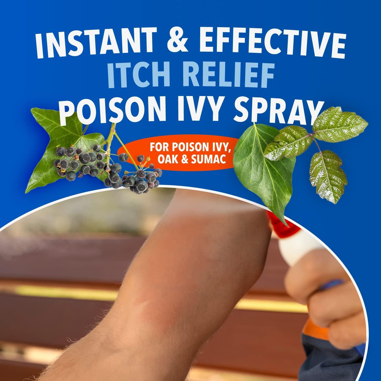 Cutter Poison Ivy Spray Itch Relief Hydrocortisone Spray for Relief of