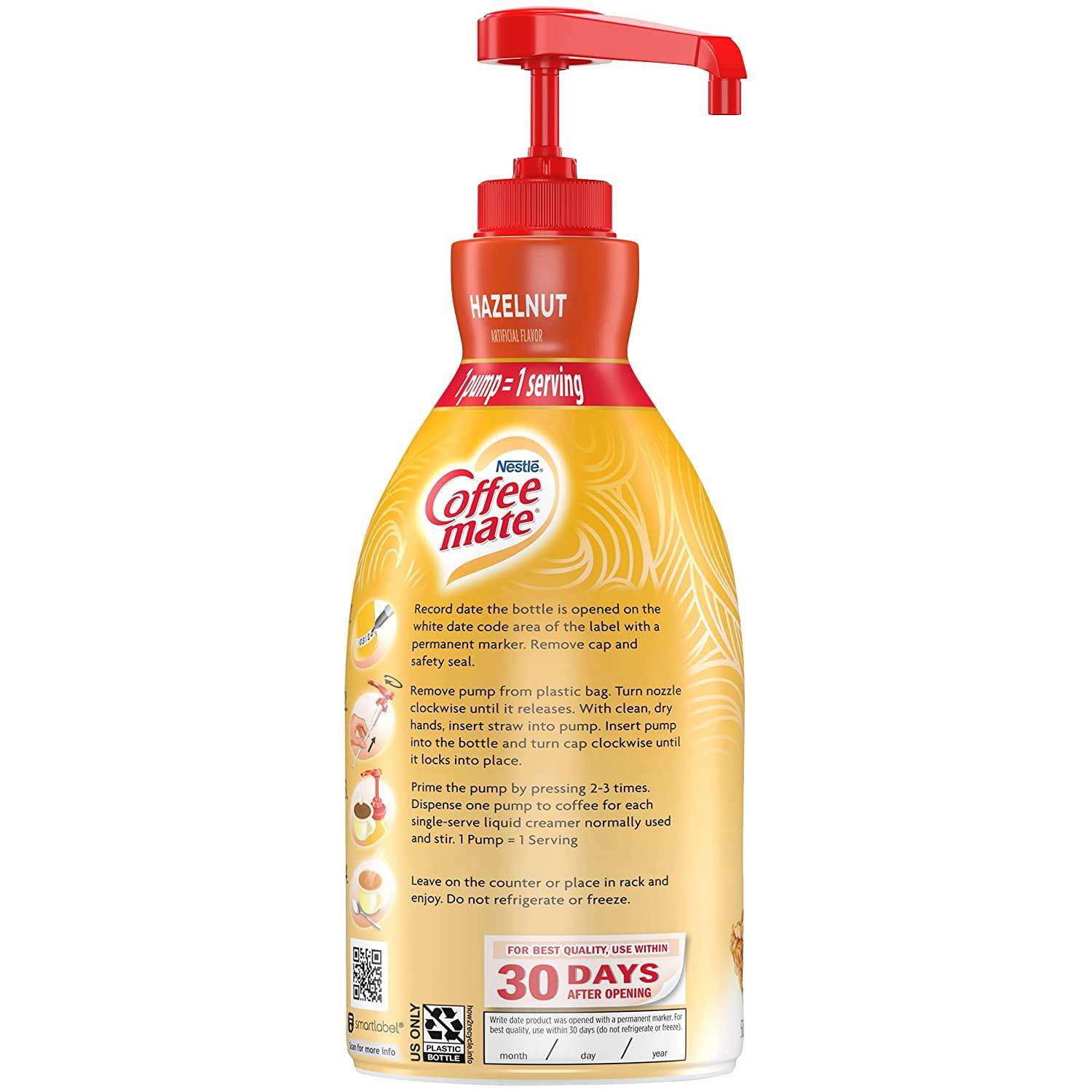 Coffee Mate Liquid Concentrate 1.5 Liter Pump Bottle Variety Pack