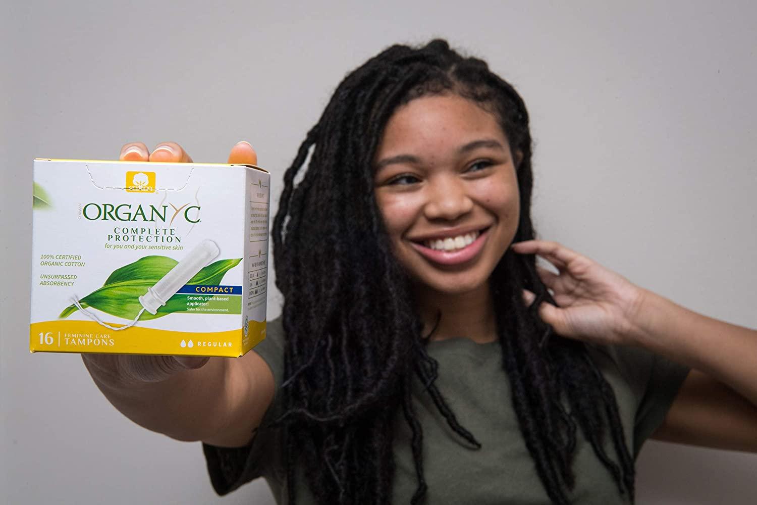 Organyc Organic Tampons Compact Regular Absorbency 16 Tampons