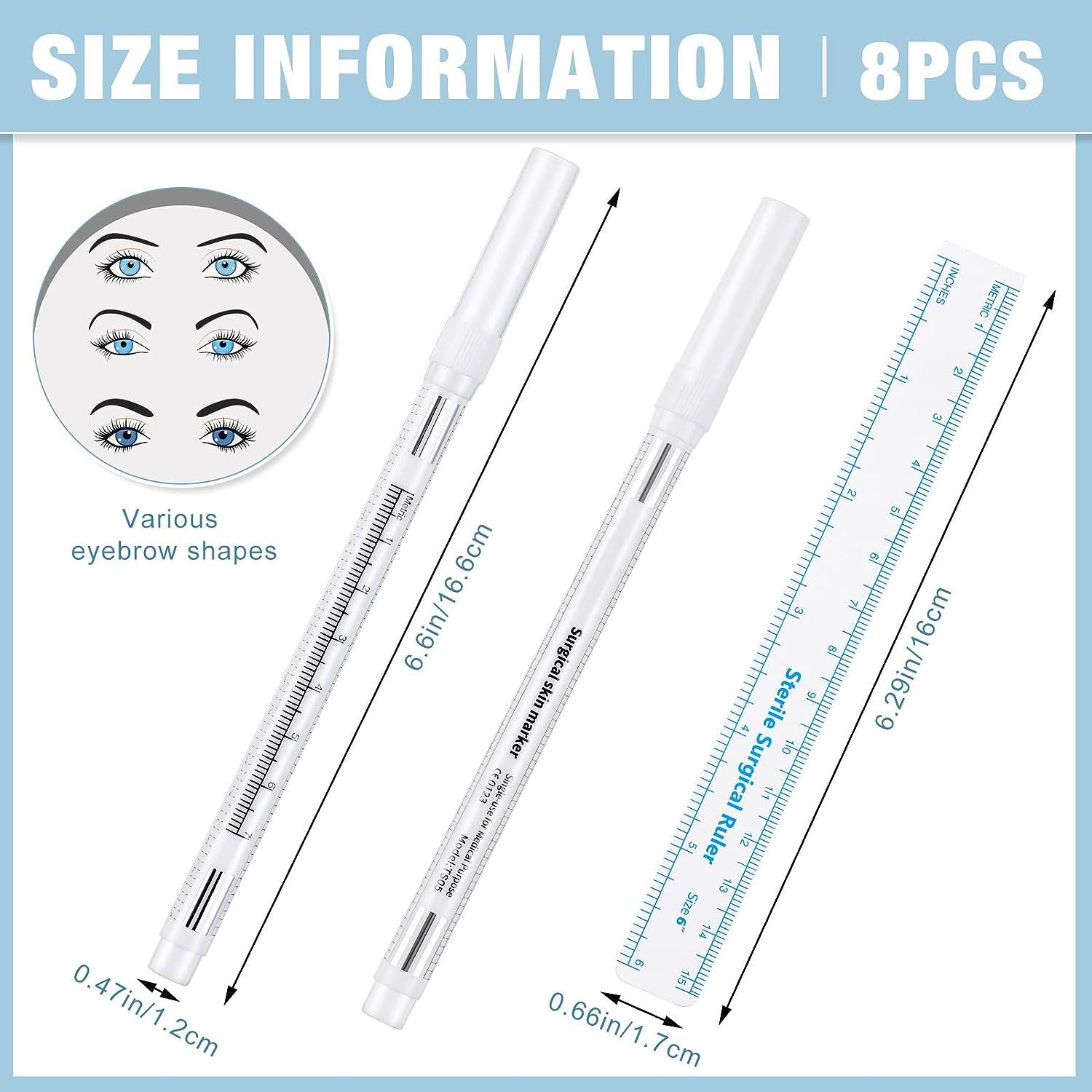 Surgical Permanent Makeup Tattoo Skin Marker Pen Tool With Ruler