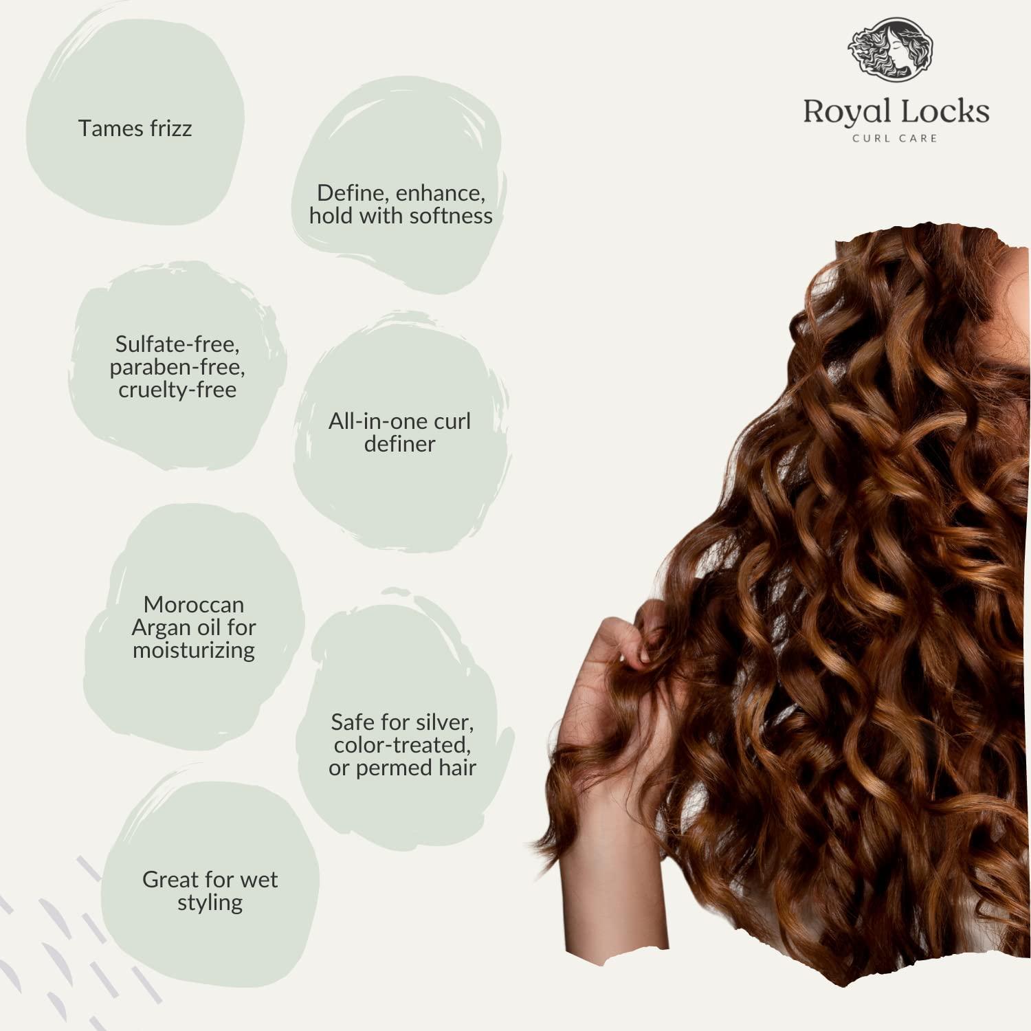 Royal Locks Pro Curl Cream Gel | Curly Hair Cream Gel | Lightweight Curl  Defining Cream with Argan Oil, Anti-Frizz Styling Gel - For Wavy, Coily & Curly  Hair-New & Improved Formula (