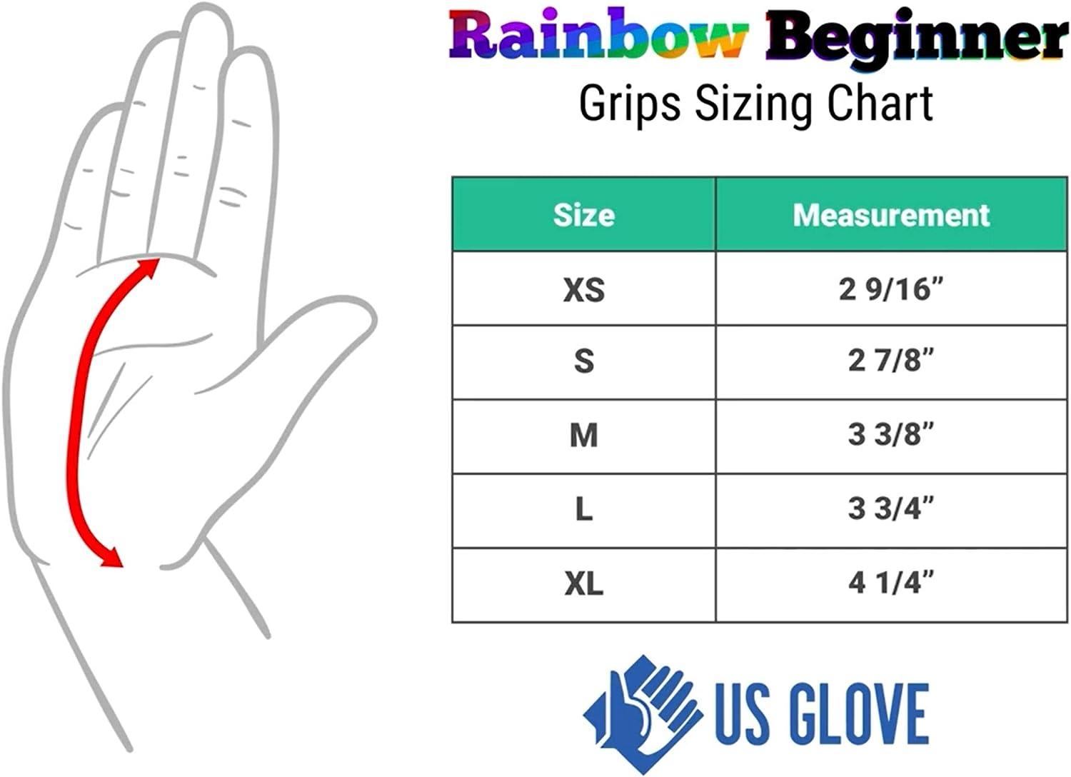 US Glove Rainbow Beginner Palm Grips Gymnastics Palm Guard Weight