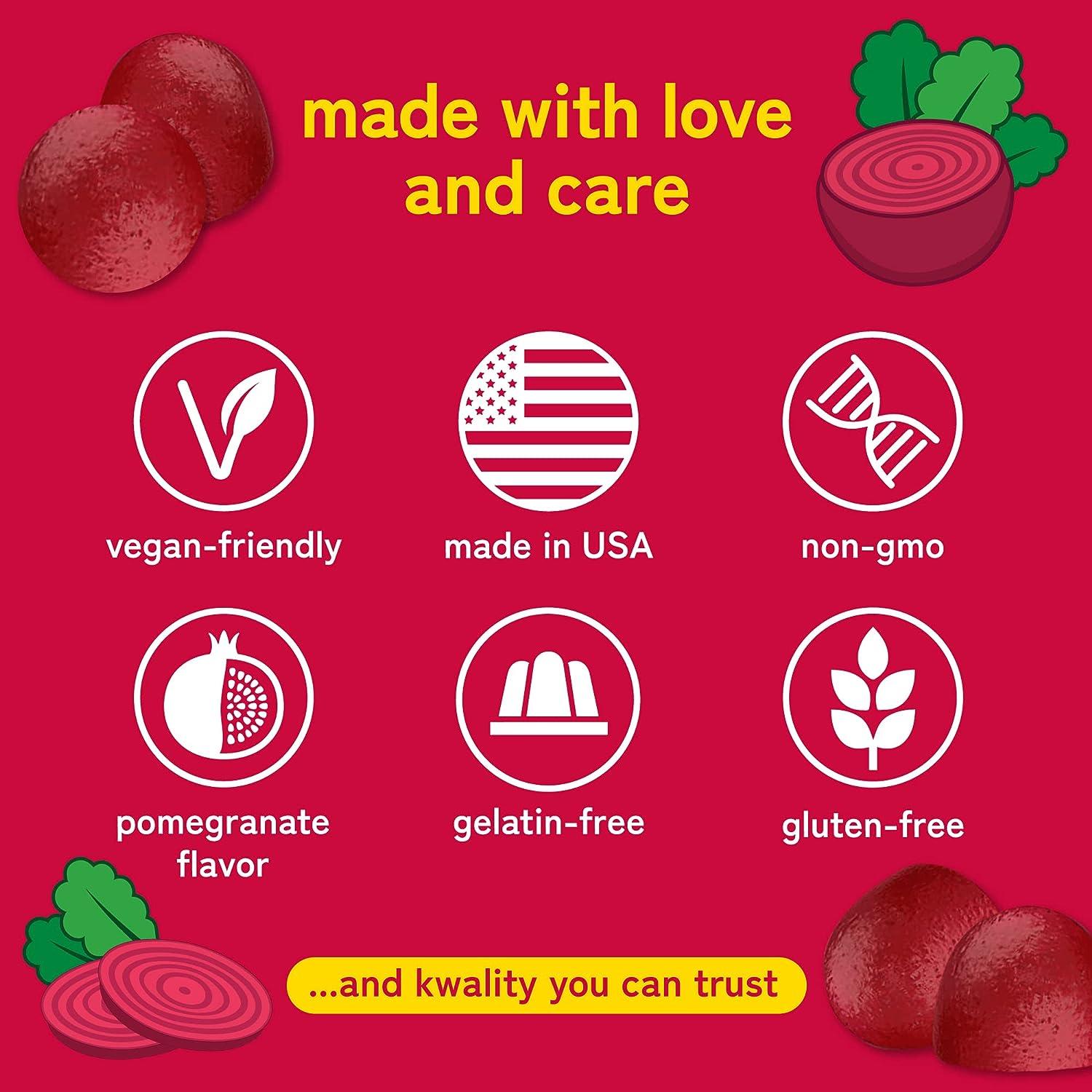 Beet Chews for Blood Pressure & Natural Energy Nitric Oxide with L