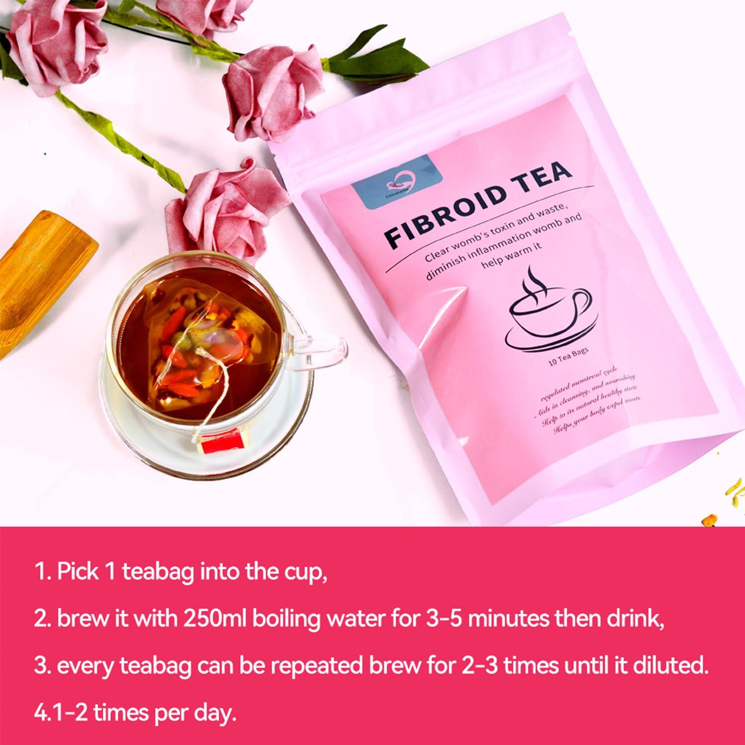Hiherbs Fibroid Tea for Women Shrink Ovarian Cysts 10 Tea Bags
