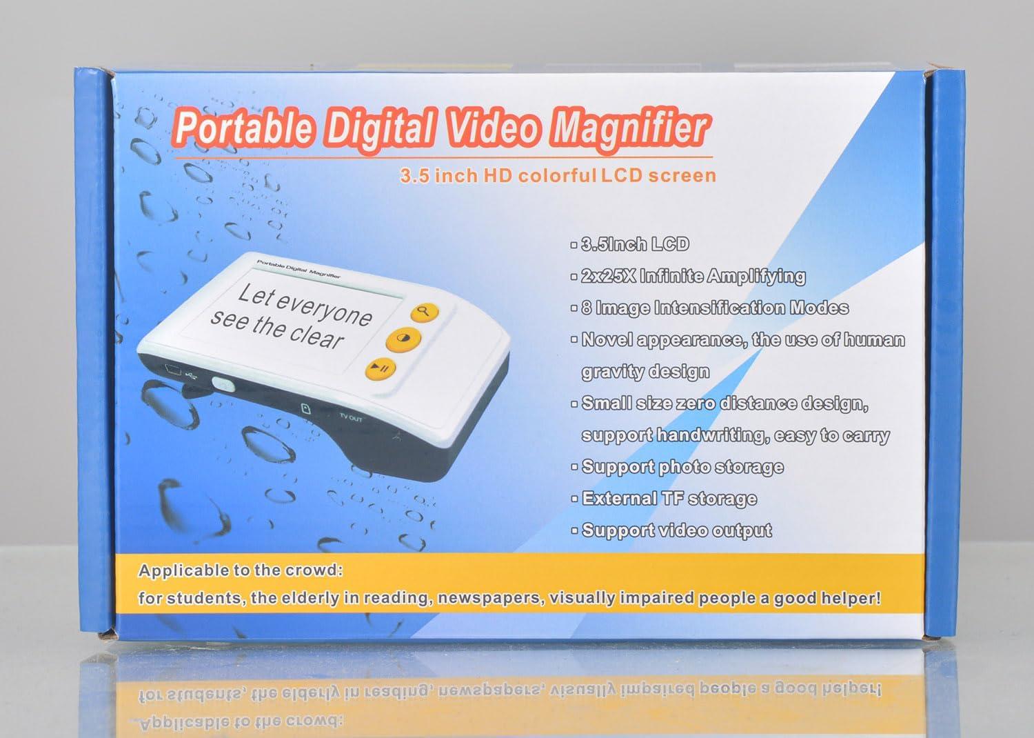 3.5 Portable Digital Magnifier Low Vision Reading Aid, 2.25X