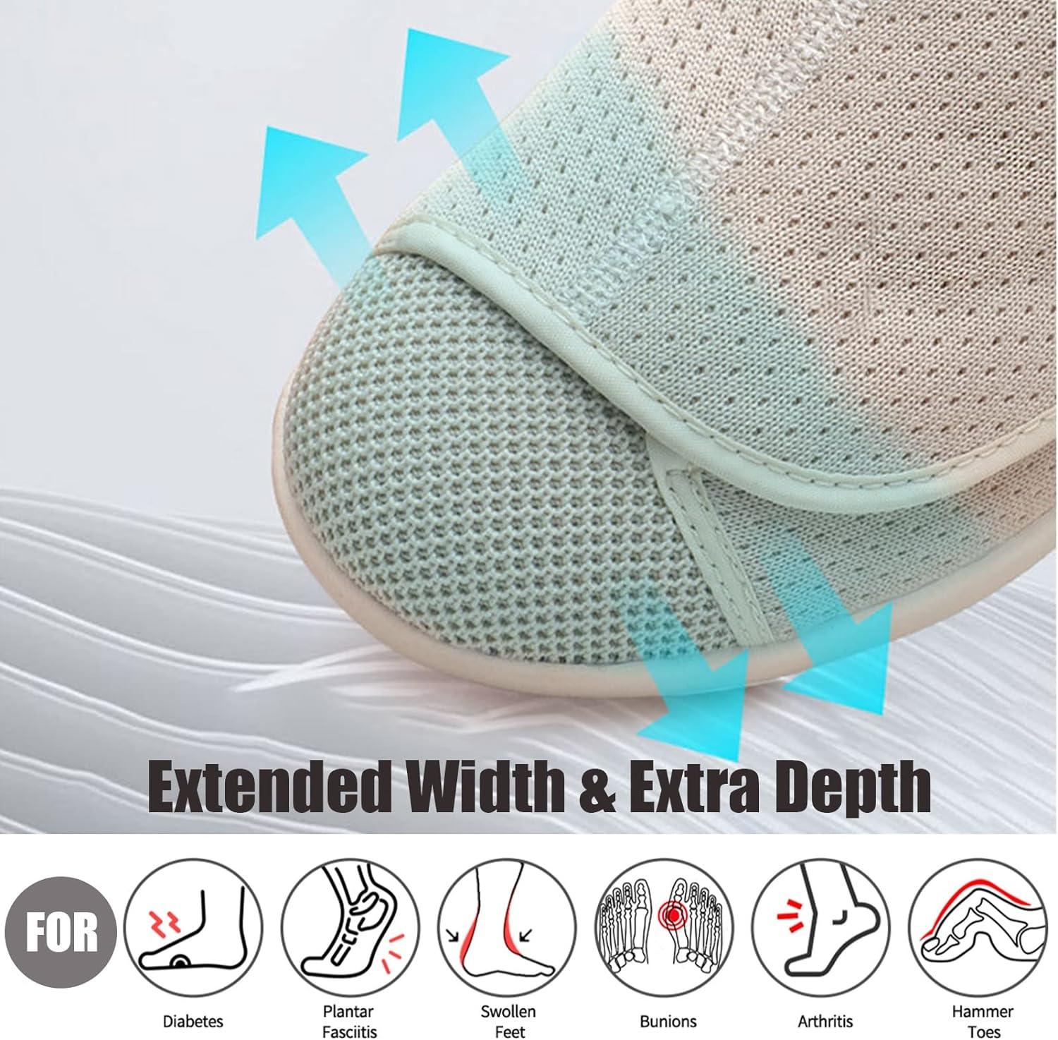 velcro shoes for swollen feet men's