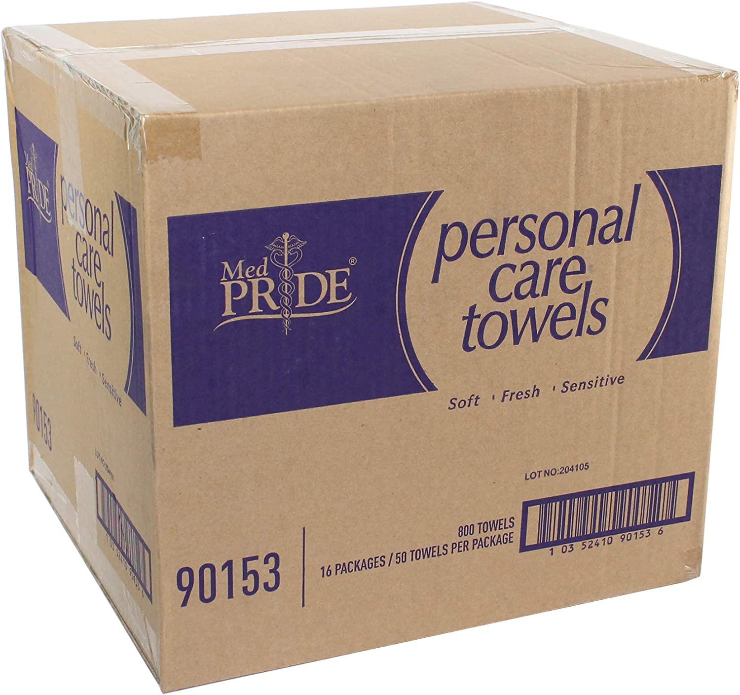 Medpride Disposable Dry Washcloths 800count, 11 by 12 Quarter Fold