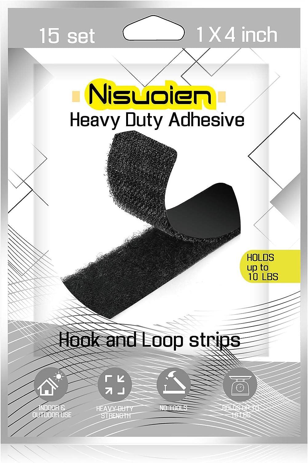 NISUOIEN 5 Sets 4 x 6 inch Strips with Adhesive, Double Sided Mounting Adhesive Tape for Wall Crafts, Heavy Duty