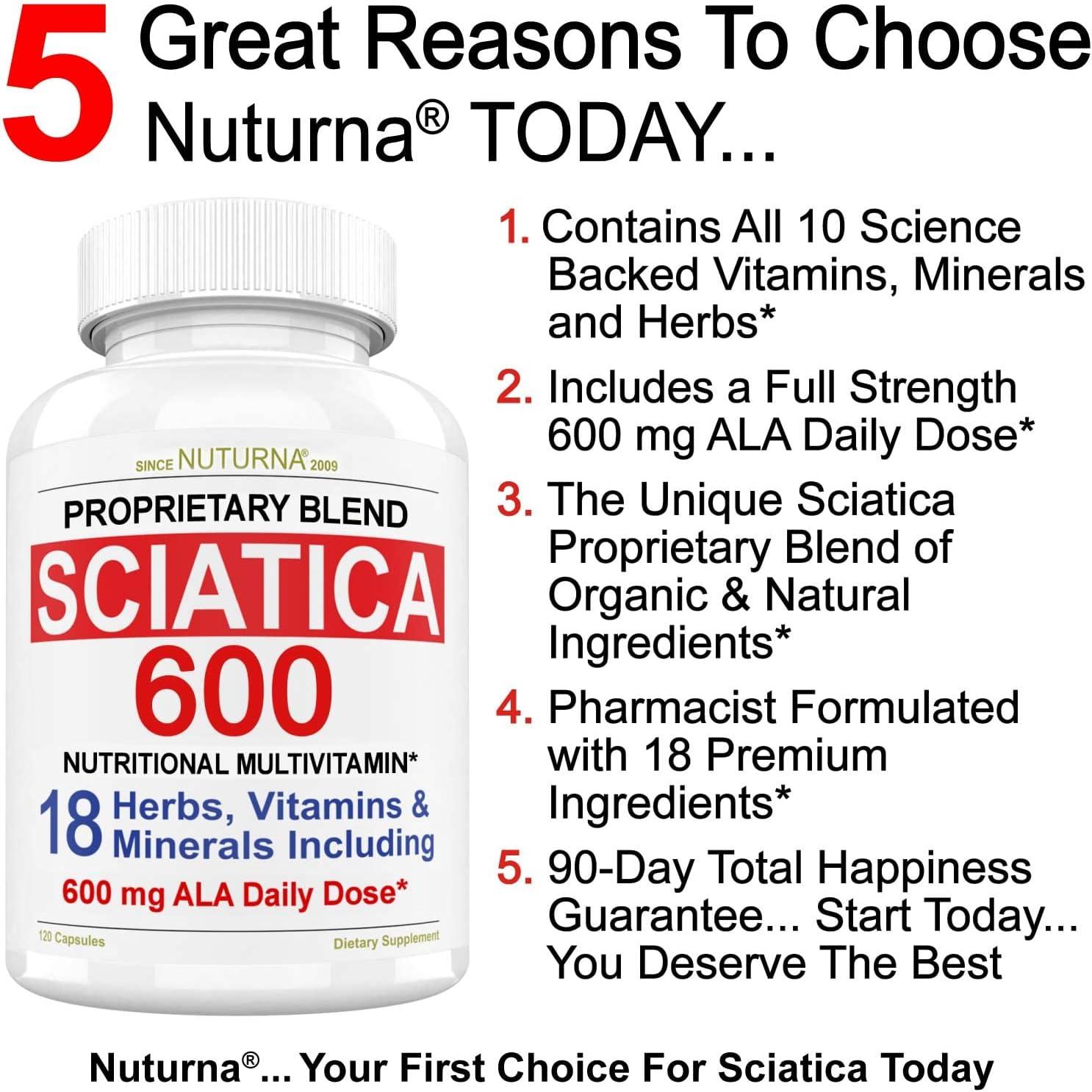 Sciatica Nerve Nutritional Blend with 600 mg Alpha Lipoic Acid Lower