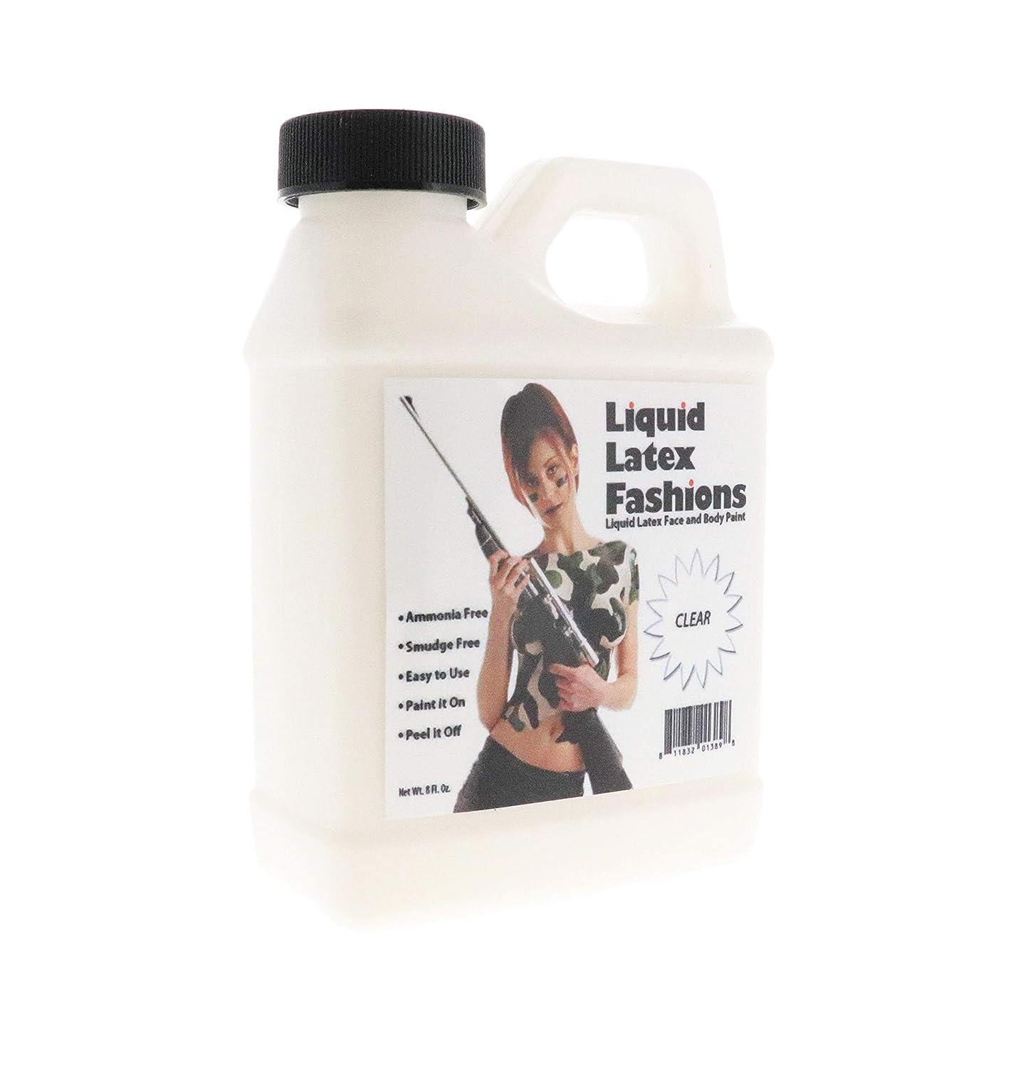 Clear 8 Oz Liquid Latex Body Paint Ammonia Free No Odor Easy On and Off Cosplay Makeup Creates