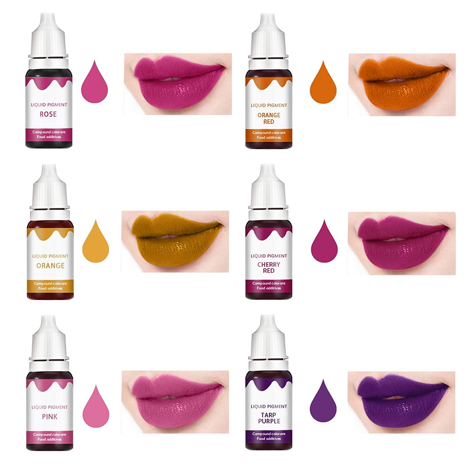 KYDA 12 Colors Lipstick Liquid Pigment Set Pure PlantBased Dye for
