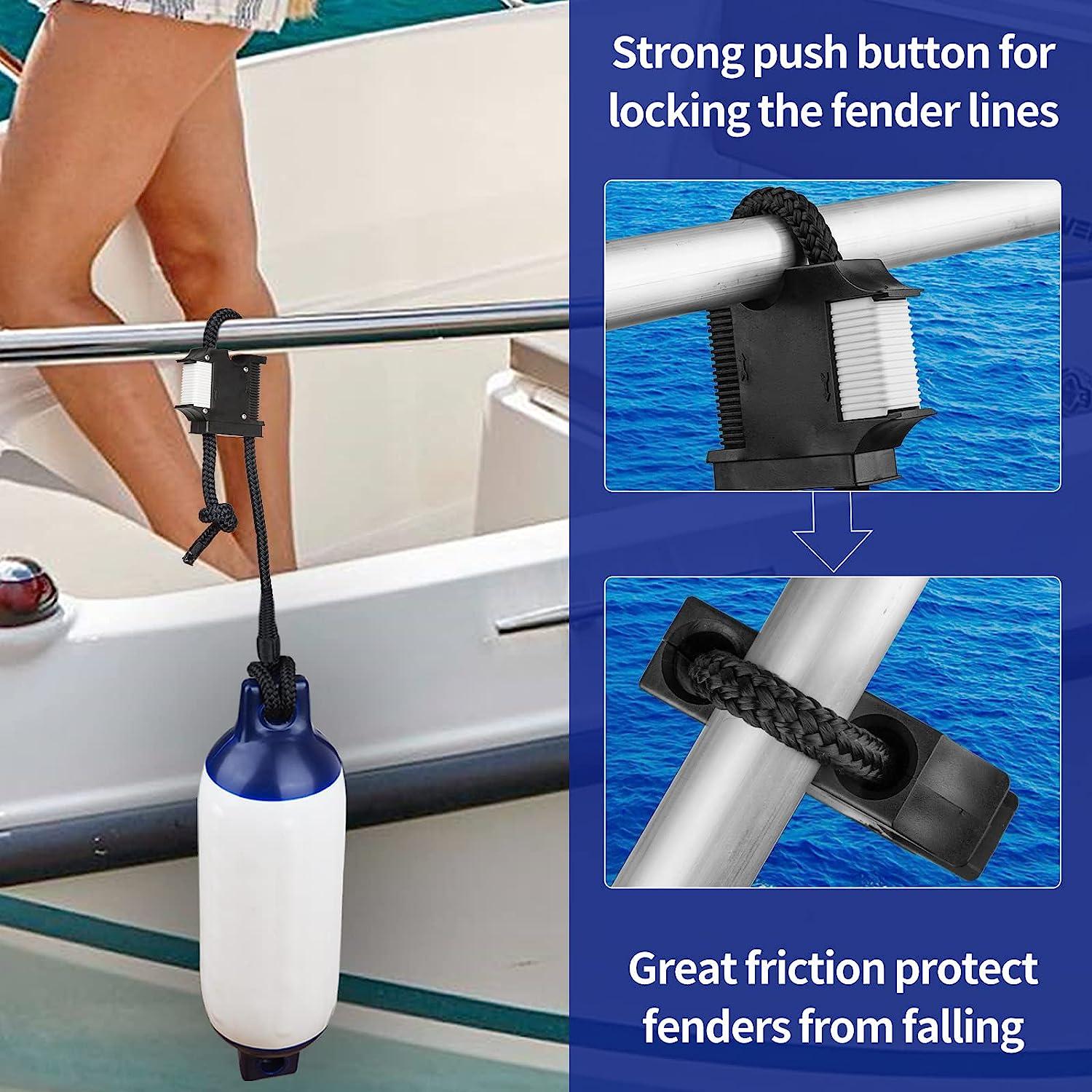 Huntury Boat Fender Hanger Rail & Cleat Clips Quick Release Fender