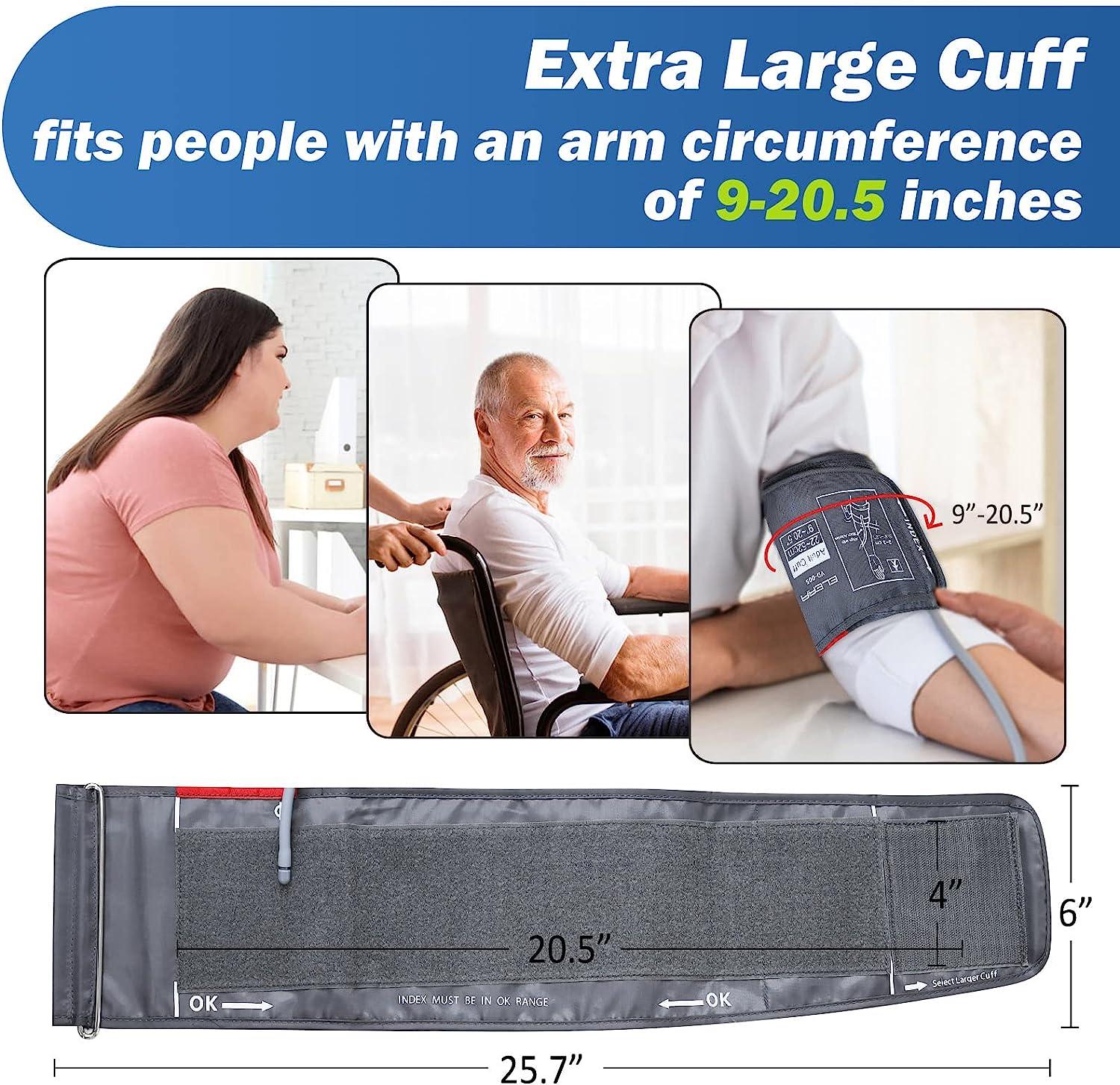 ZIQING Extra Large Blood Pressure Cuff, 9”-20.5” Inches (22-52CM) XL  Replacement Cuff for Big Arm, Compatible with All Upper Arm Blood Pressure