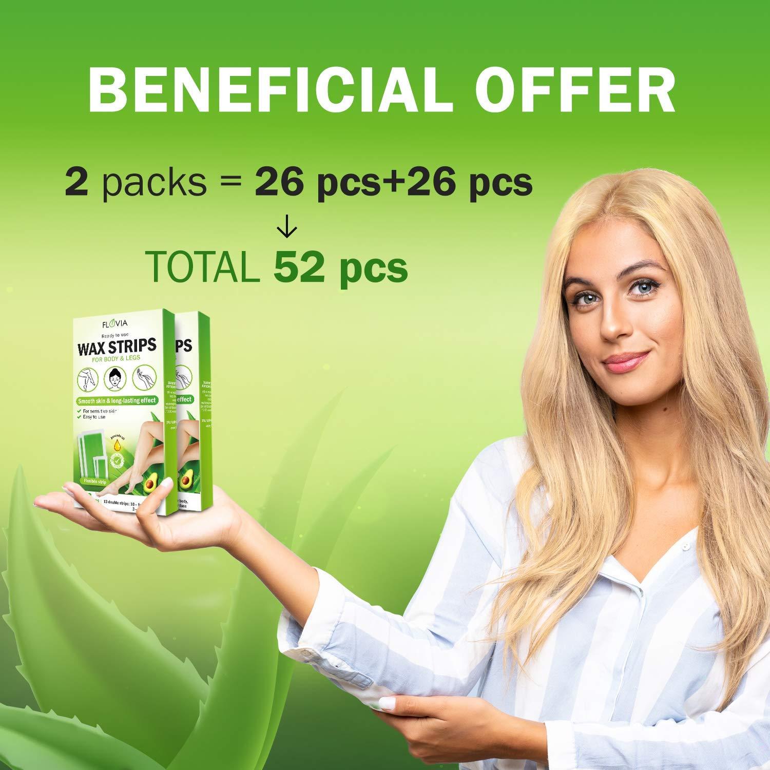 Wax Strips Hair Removal for Women and Men Facial Eyebrow Body Arm Leg